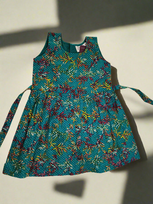 Turquoise Blue Cotton Frock
