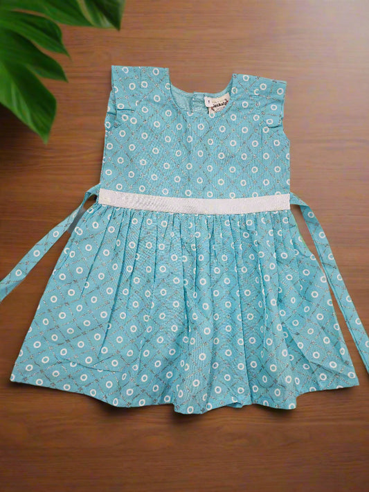 Sky Blue Cotton Frock
