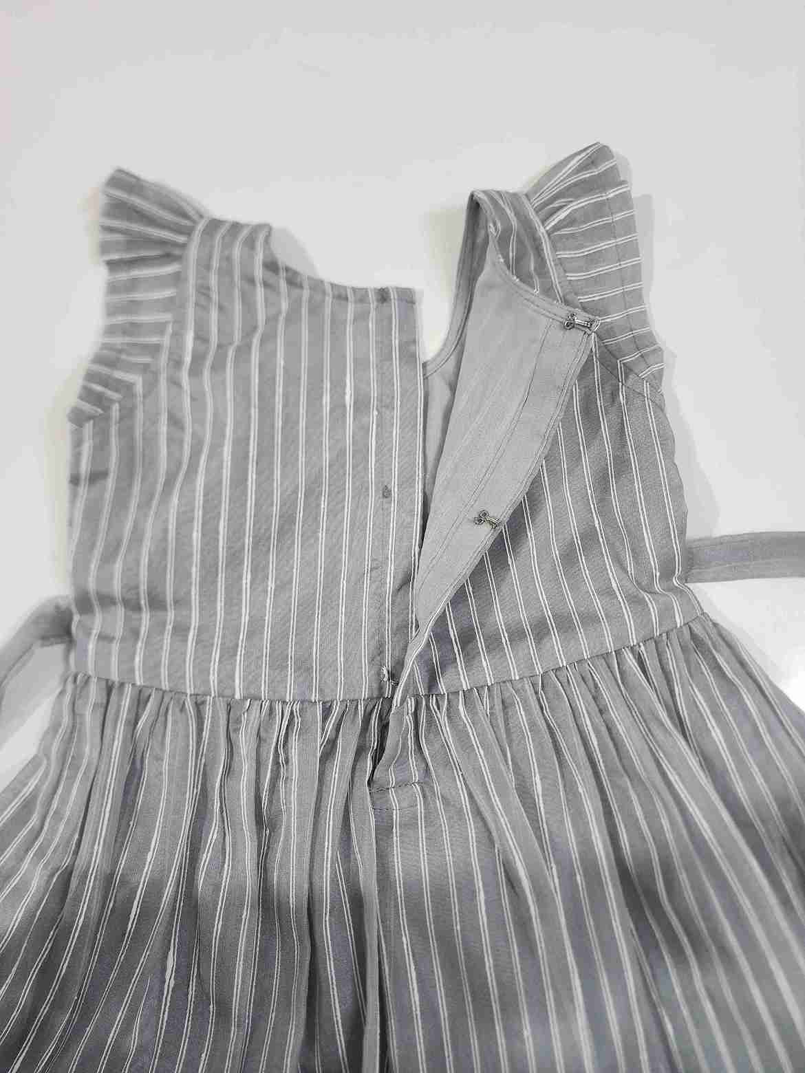 Grey Organza Kids Frock1