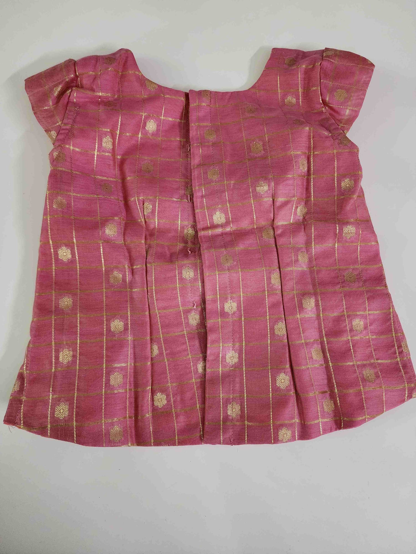 Black Baby Pink Chanderi Lehenga