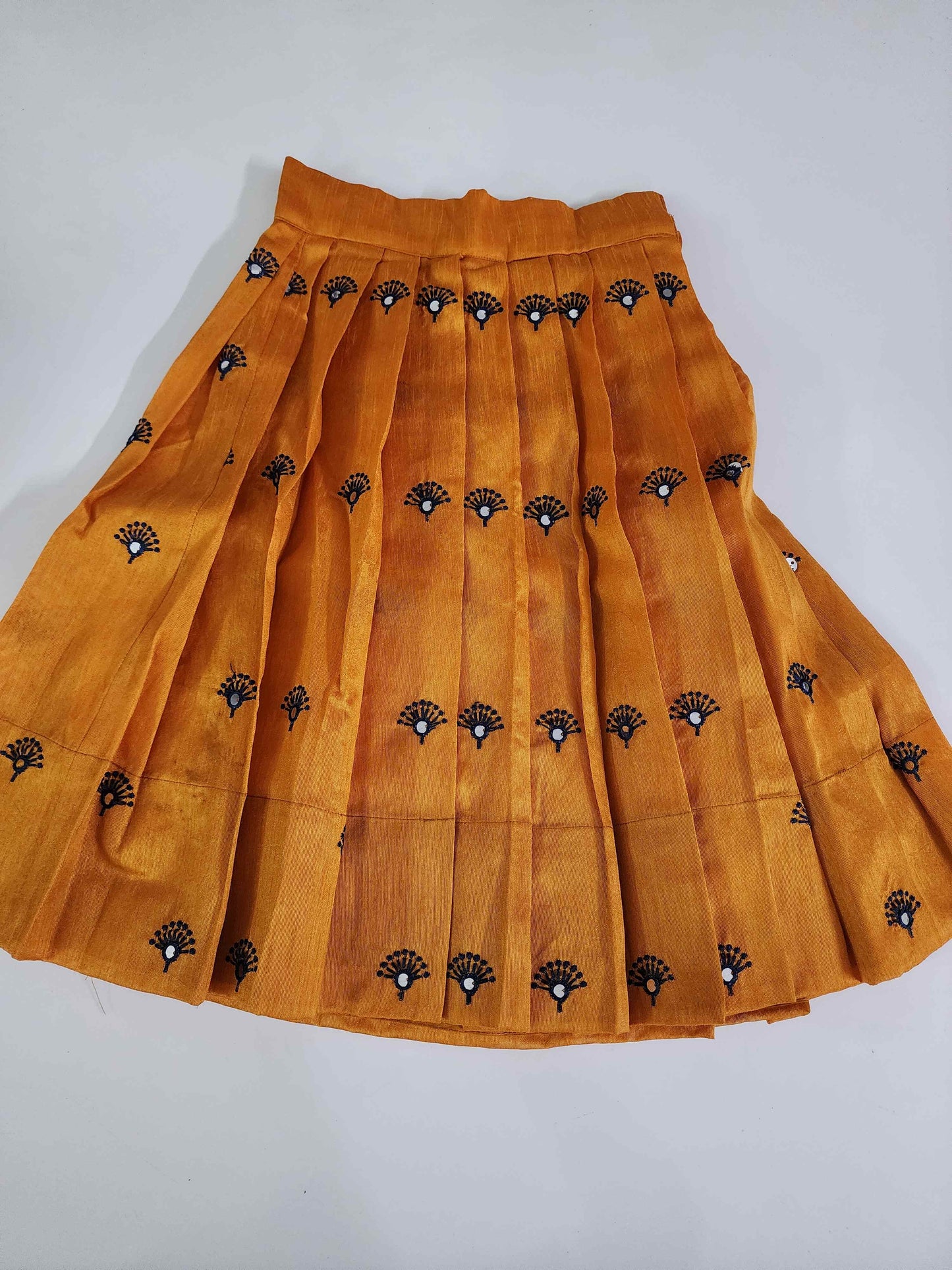 Pretty Blue crop top with yellow lehenga.