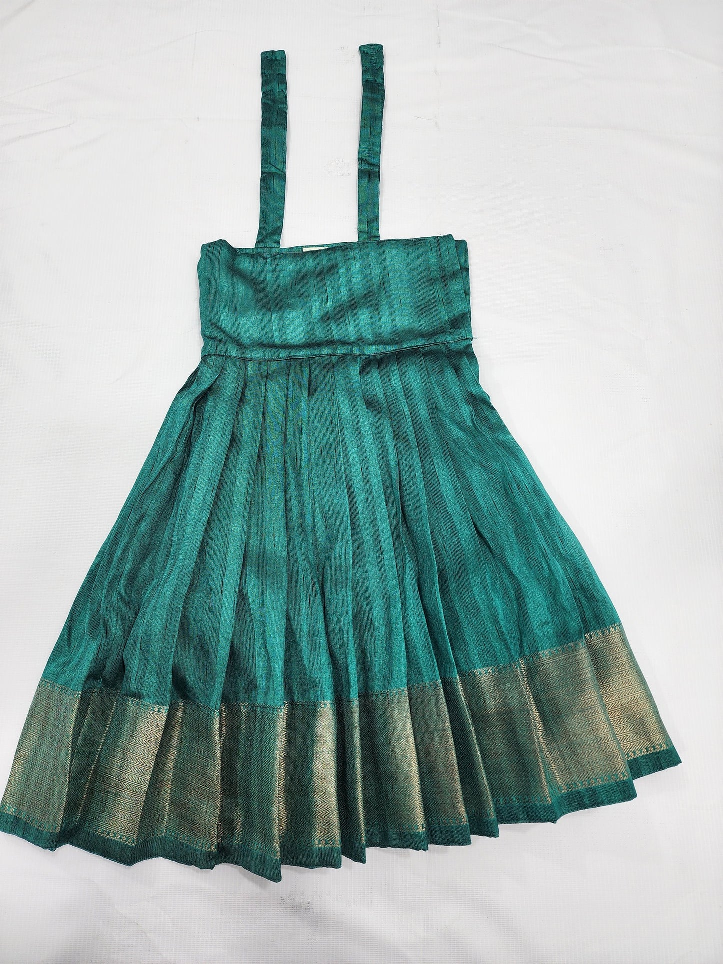 Green Chanderi Zari Lehenga Set