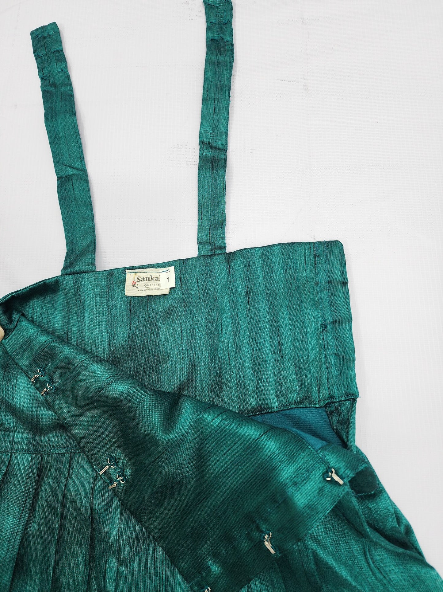 Green Chanderi Zari Lehenga Set