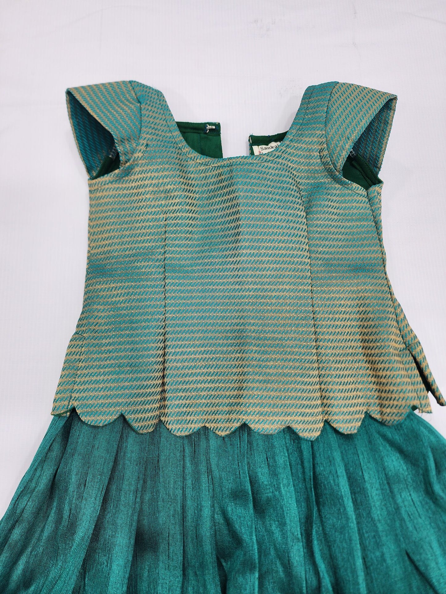 Green Chanderi Zari Lehenga Set