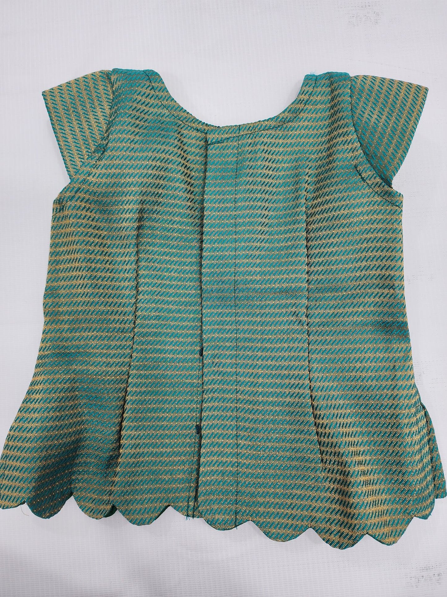 Green Chanderi Zari Lehenga Set