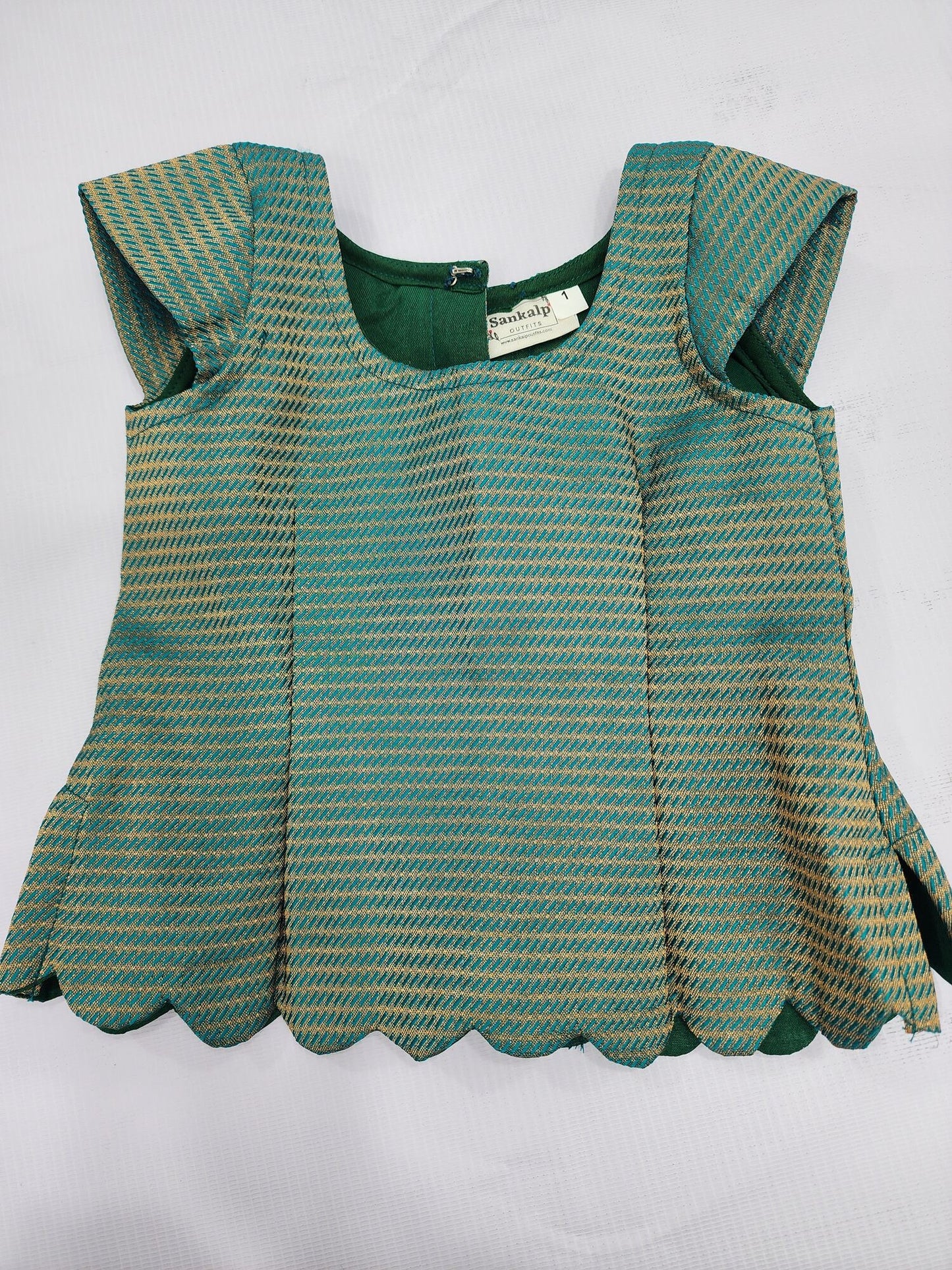 Green Chanderi Zari Lehenga Set