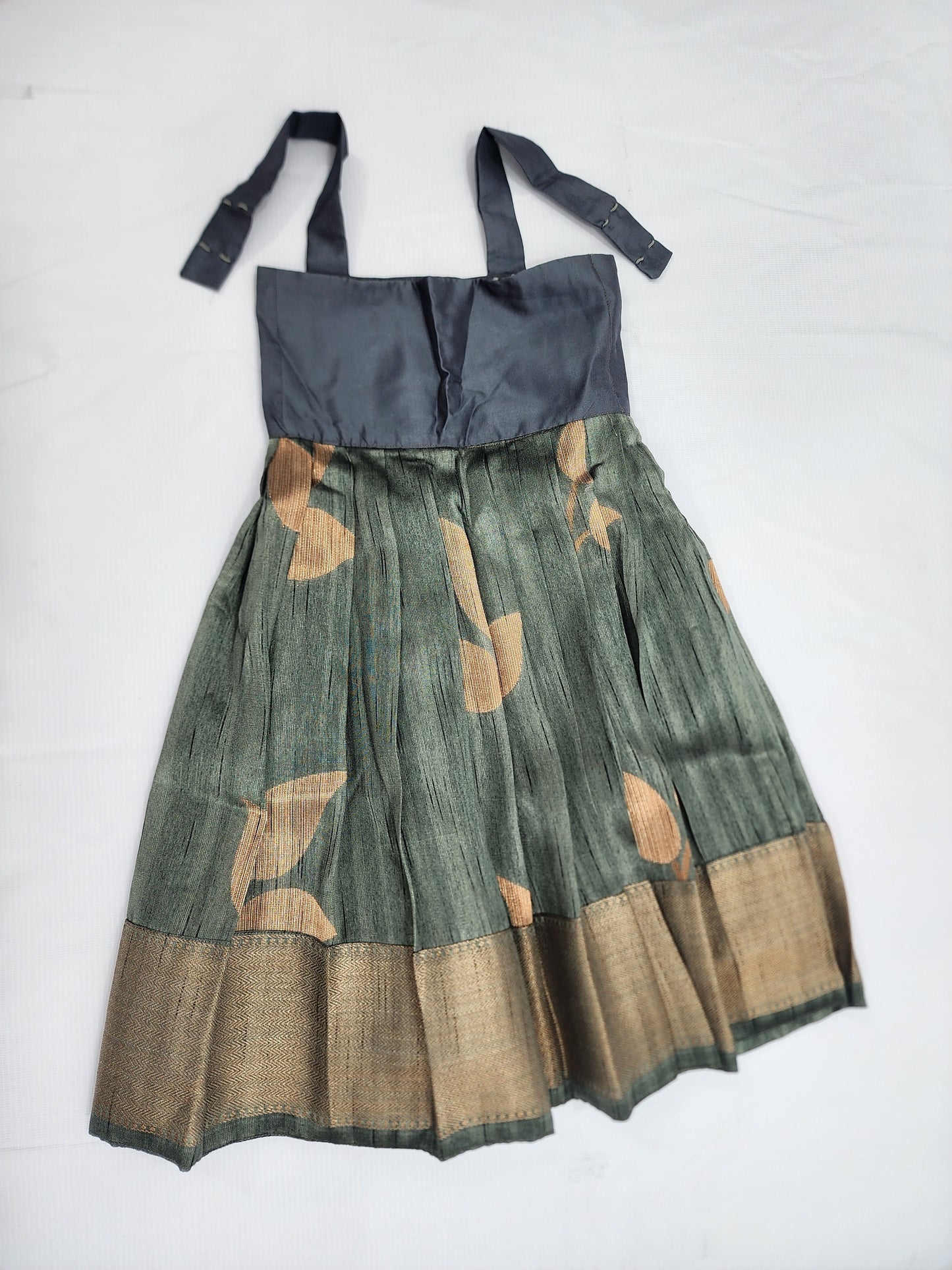 Grey Chanderi Zari Lehenga