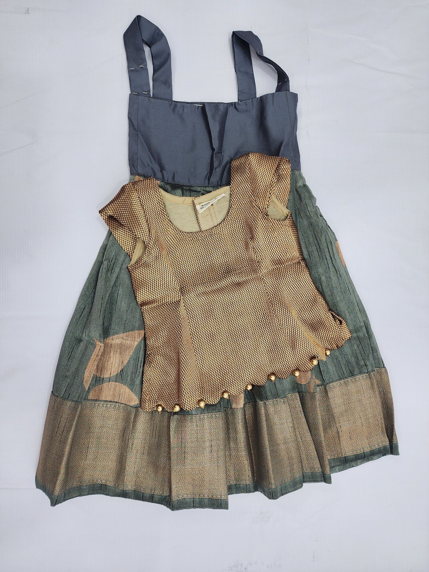 Grey Chanderi Zari Lehenga