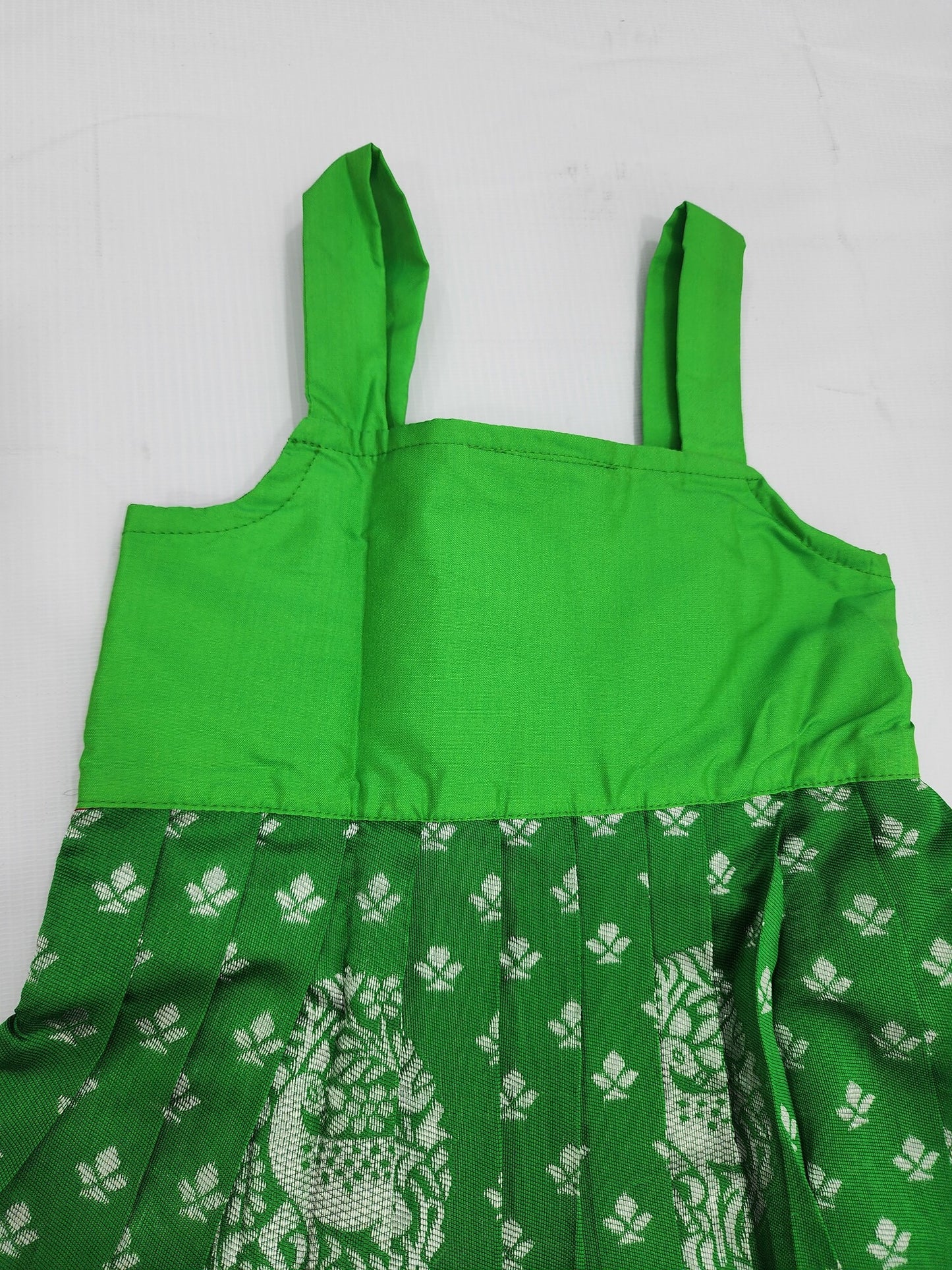 Banaras Lehenga set Green & Pink