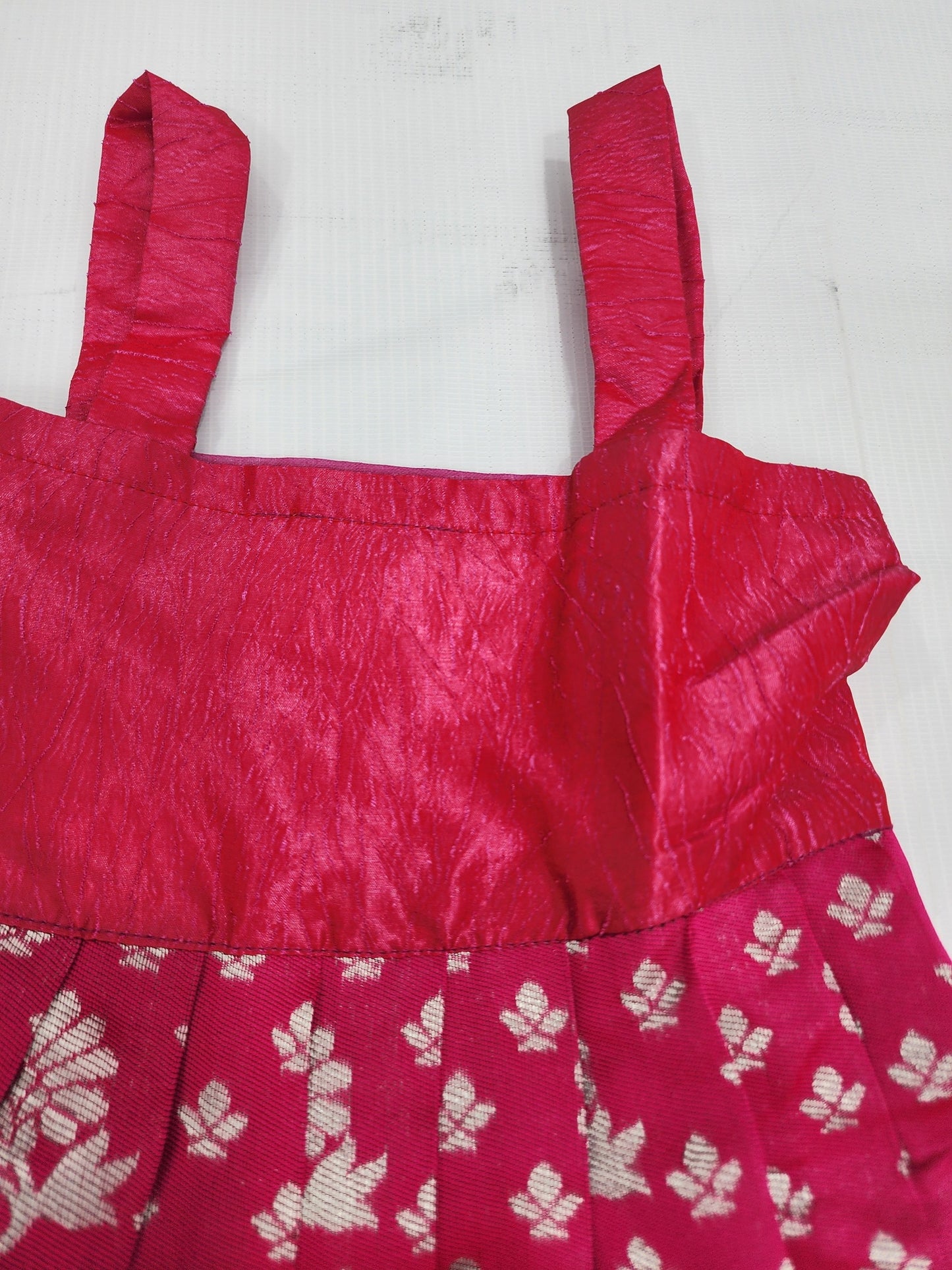 Banaras Pink Green Lehenga Set