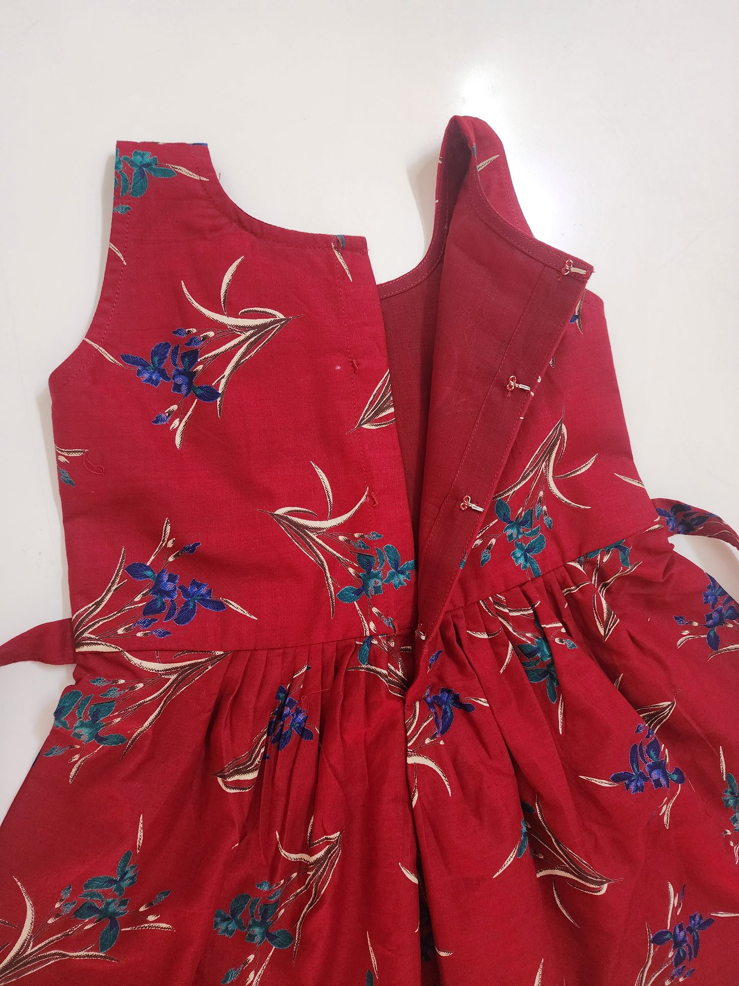 Maroon Classy Floral Kids Frock