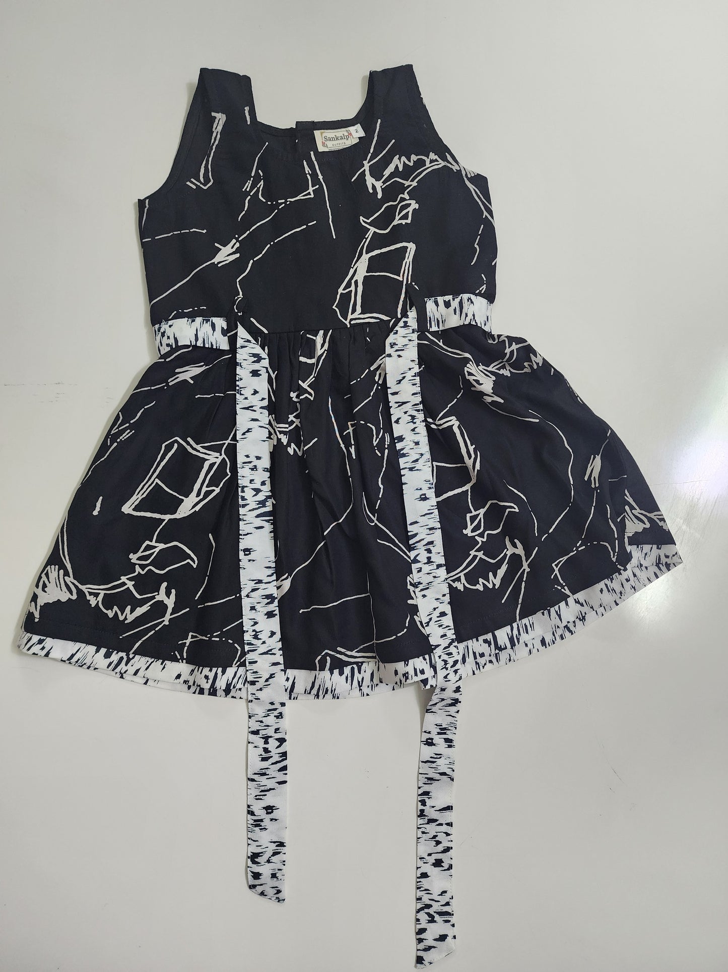 Black & White Waist Belt Frock