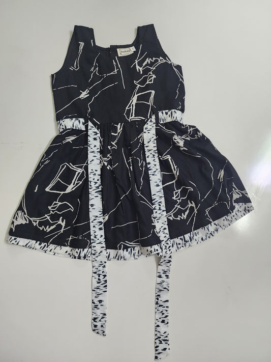 Black & White Waist Belt Frock