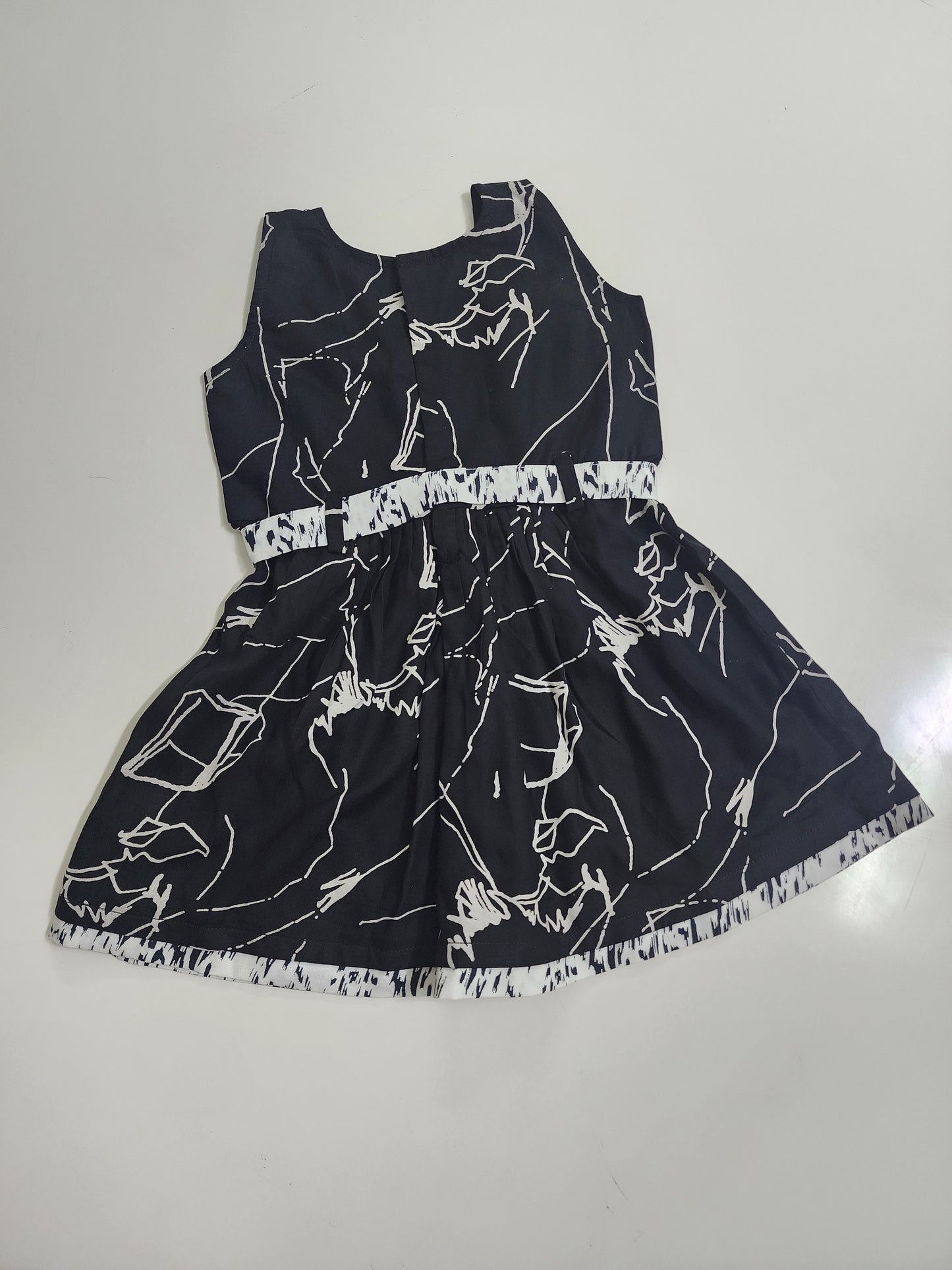 Black & White Waist Belt Frock
