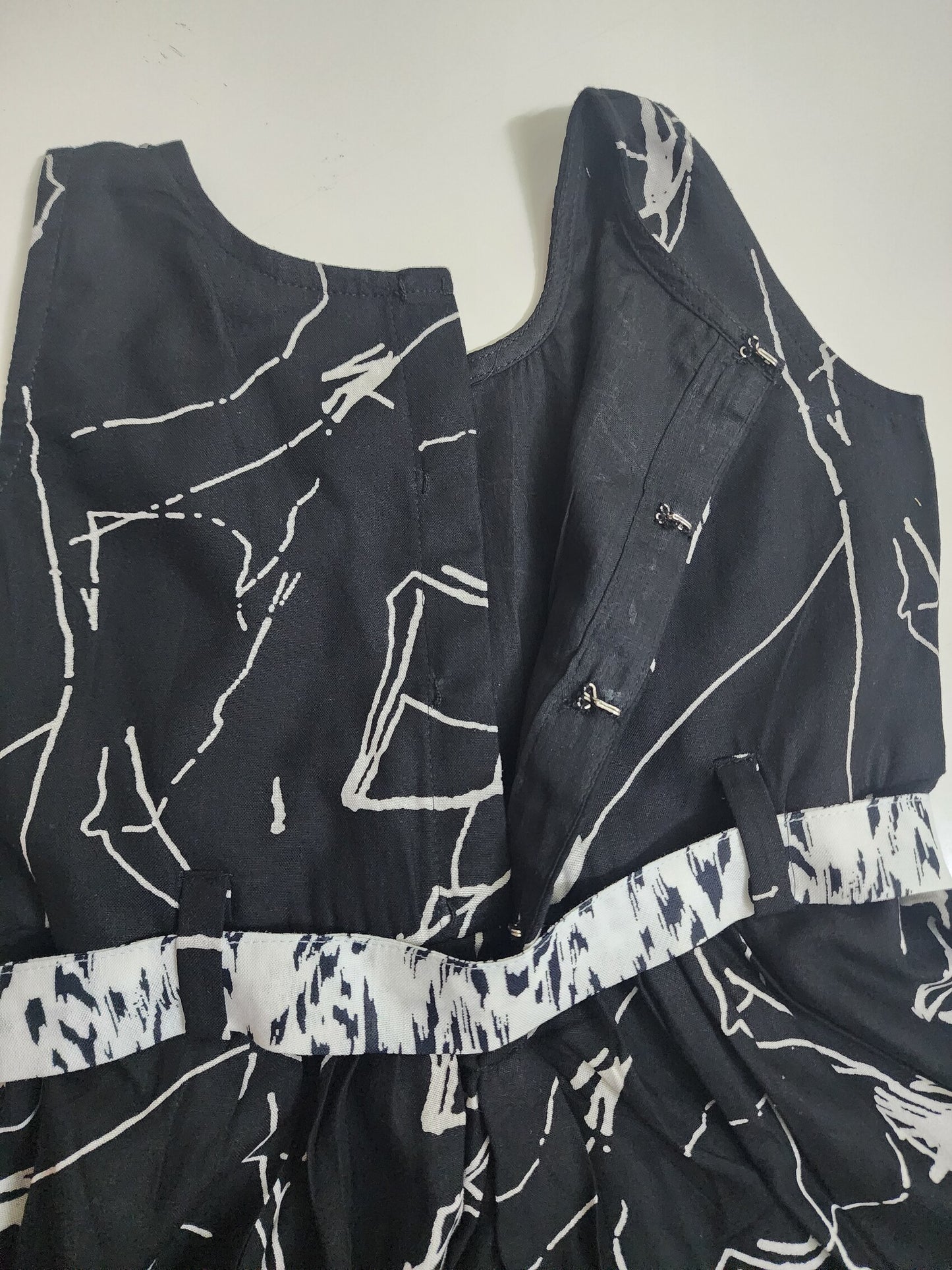 Black & White Waist Belt Frock