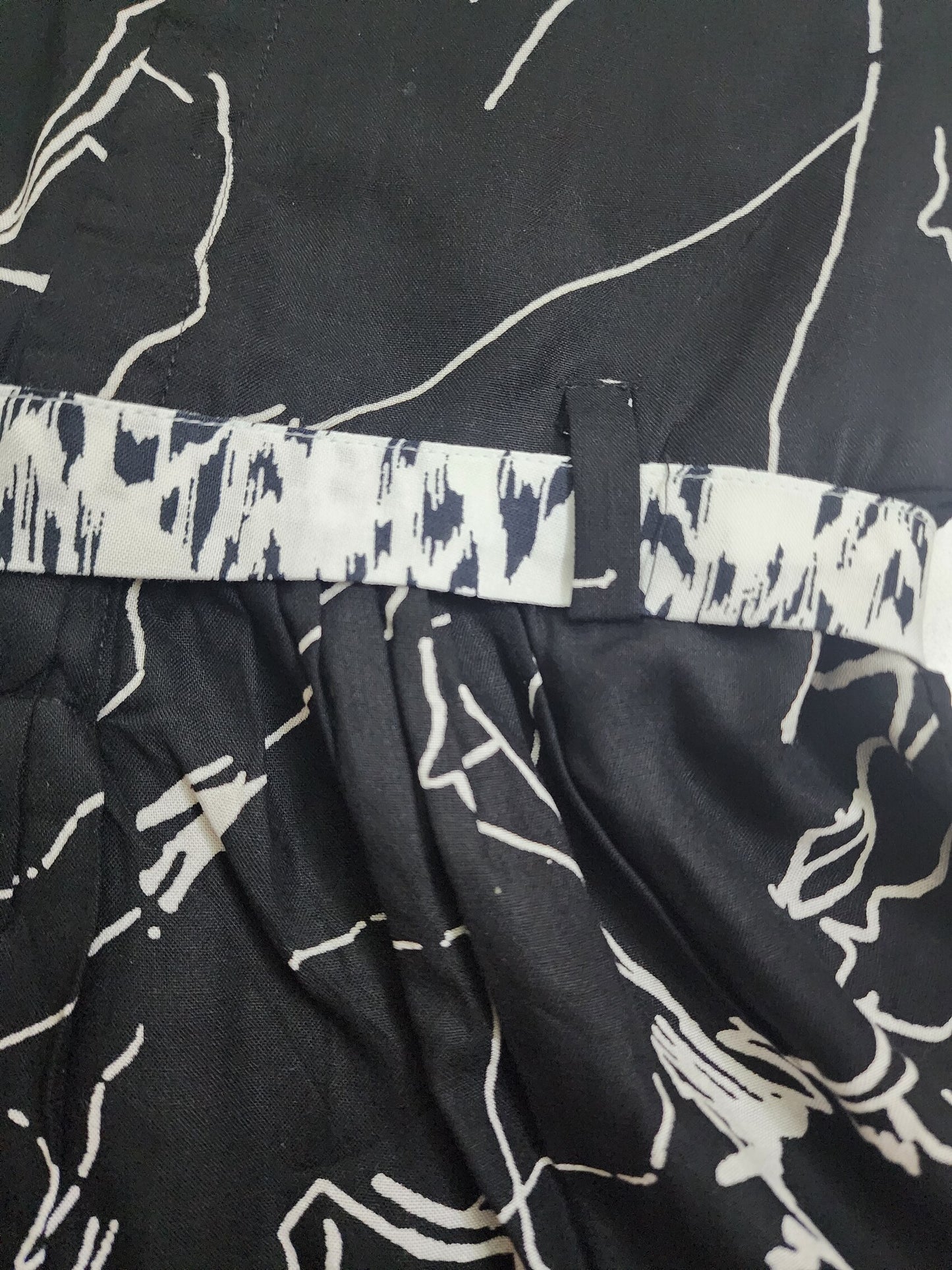 Black & White Waist Belt Frock