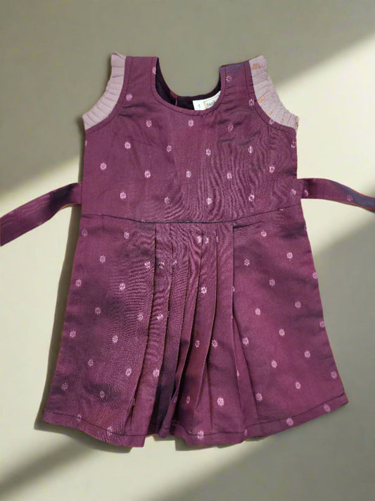 Kids Grape Banaras Frock