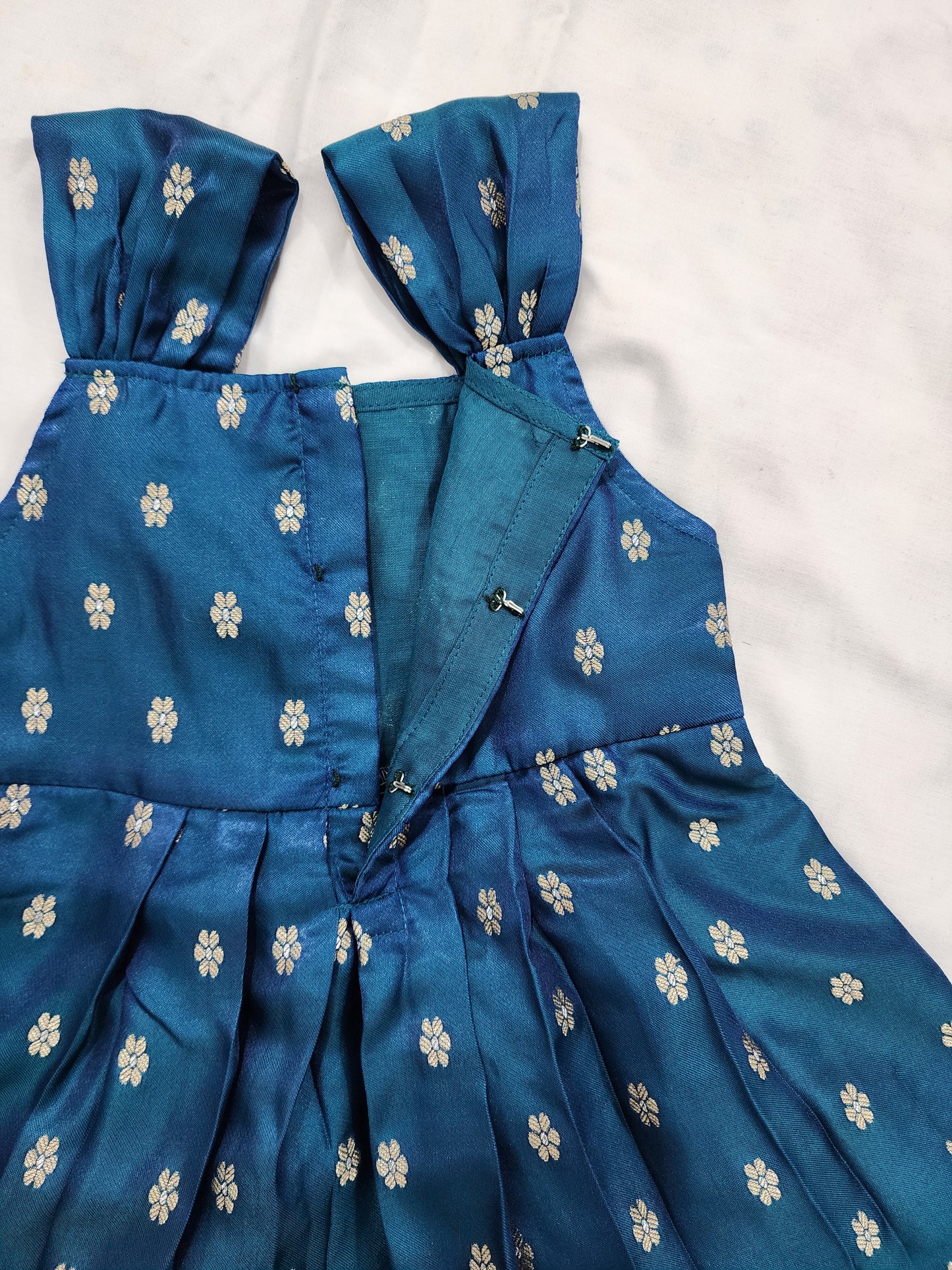 Blue Banaras Border Frock