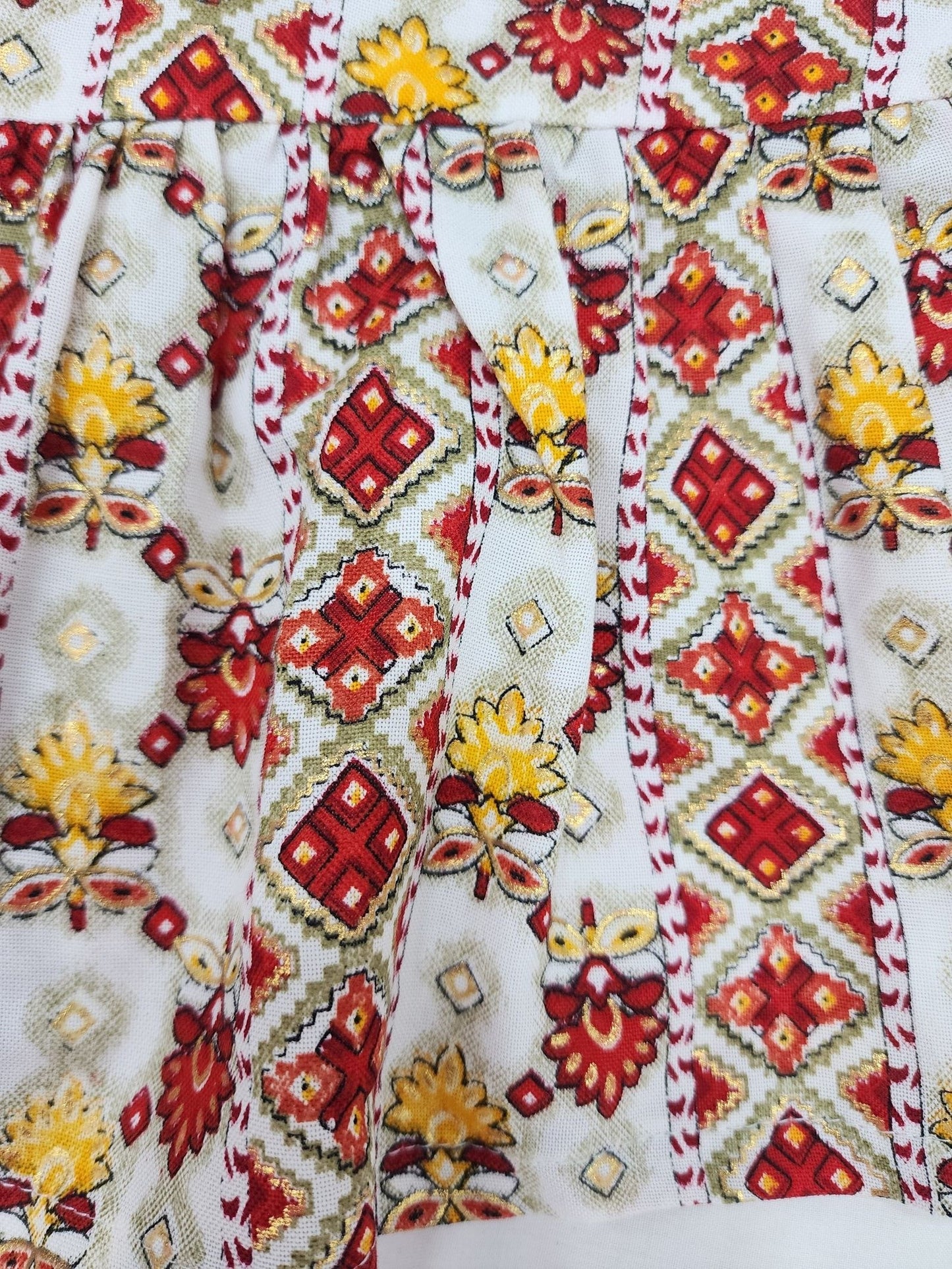FloralDelight Red White Frock1