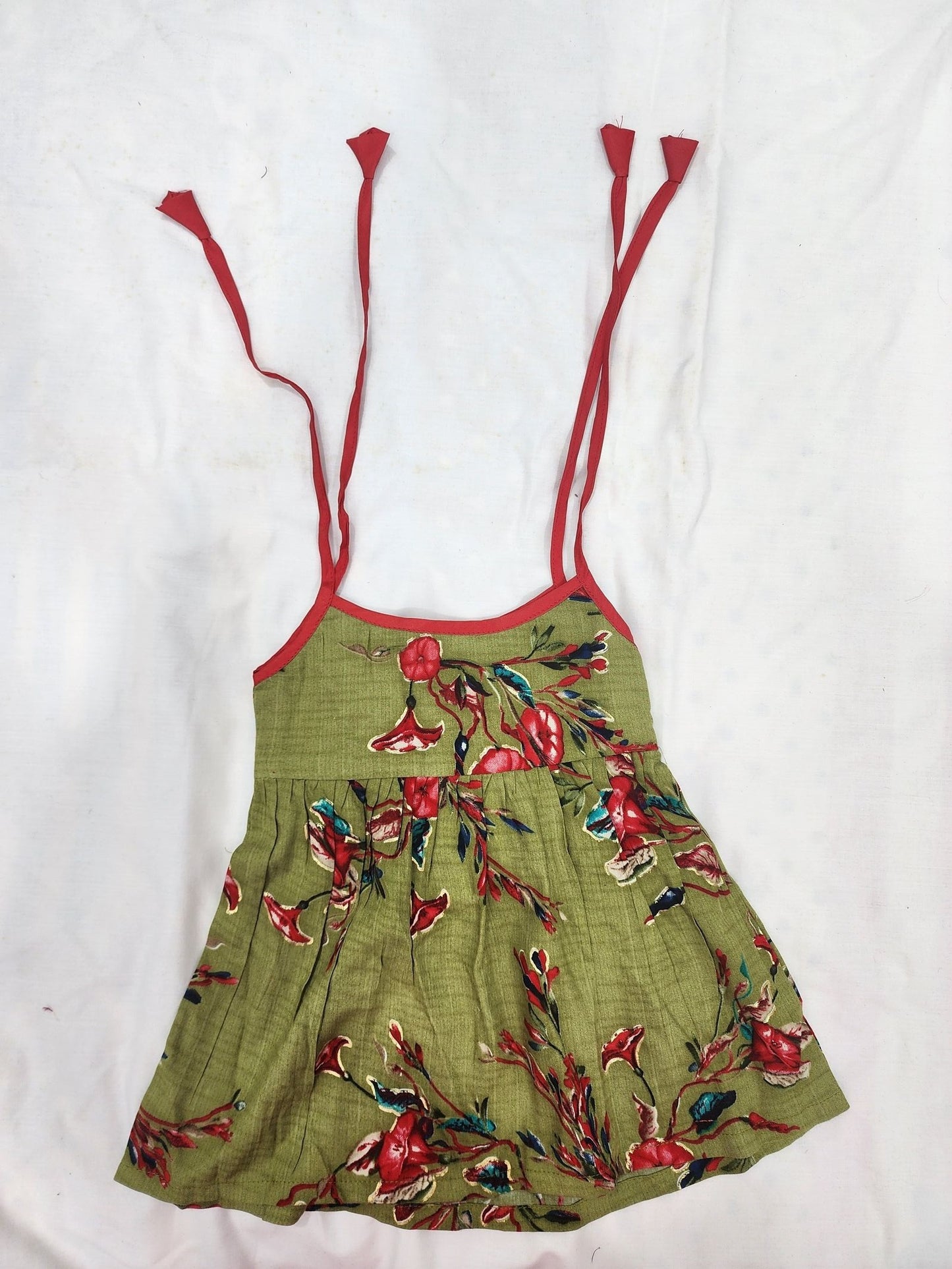 Green Rayon Baby Frock
