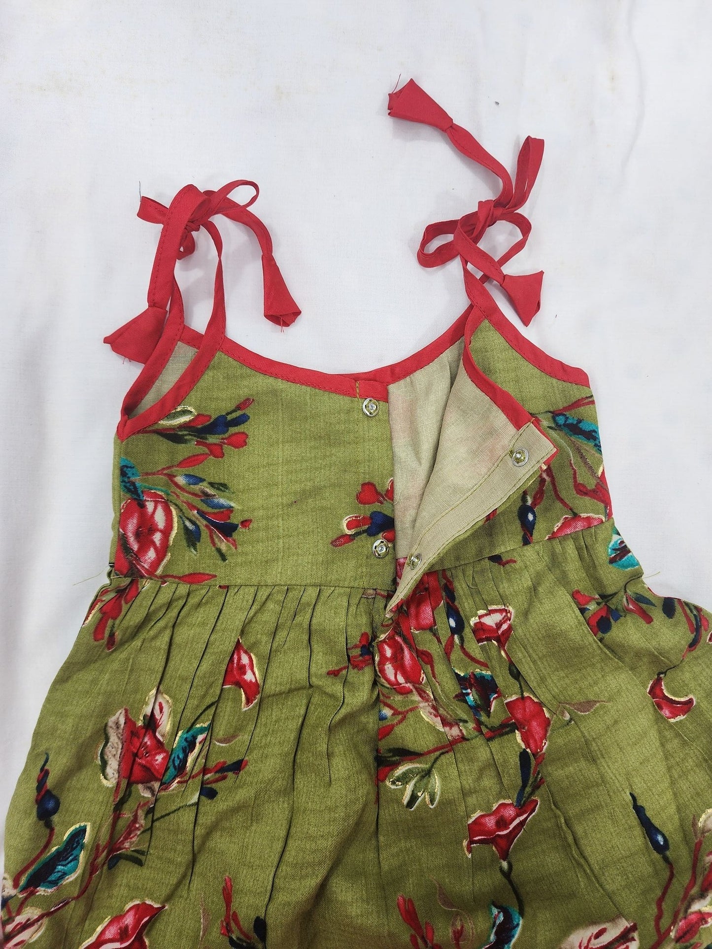 Green Rayon Baby Frock