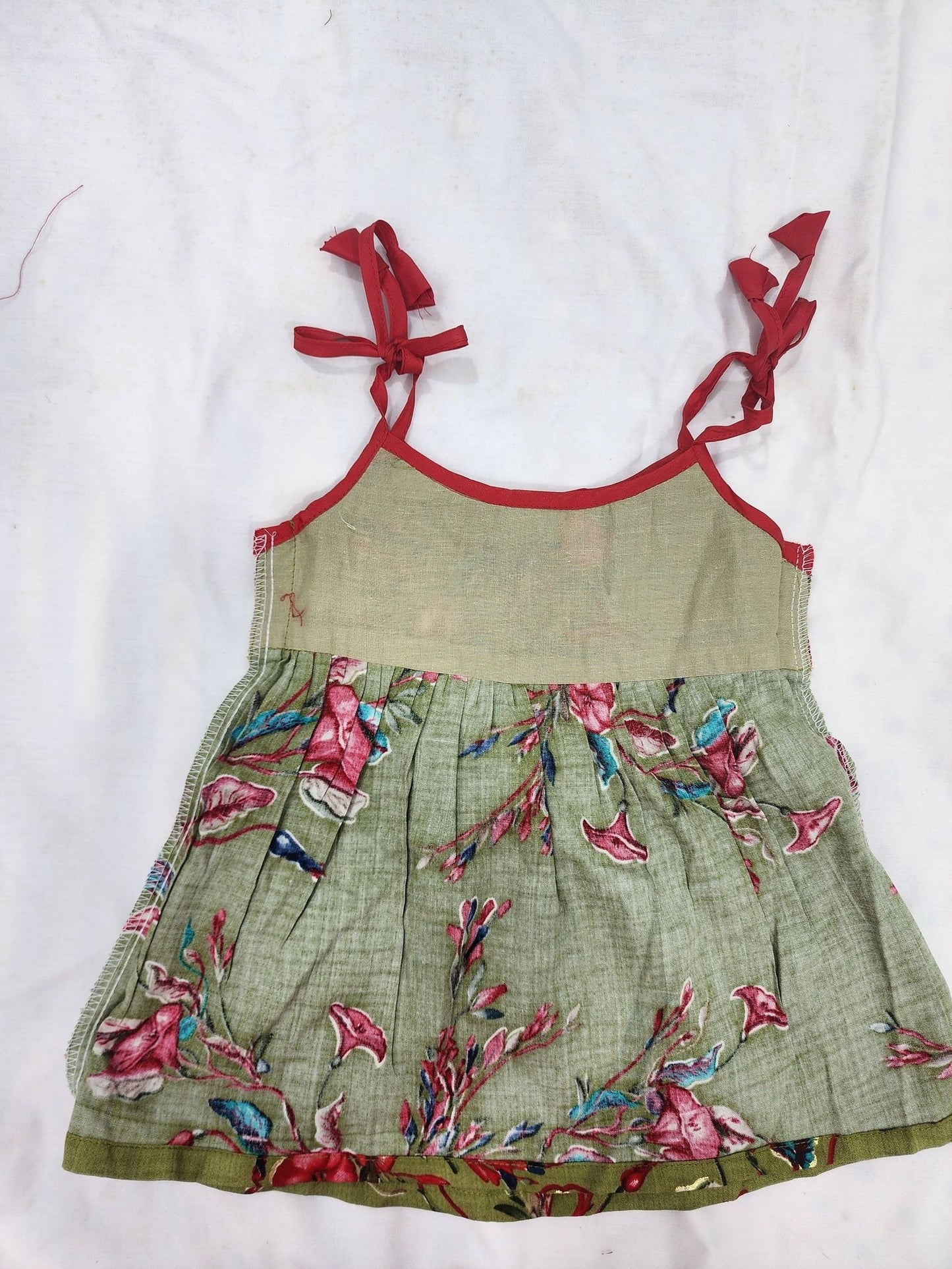 Green Rayon Baby Frock