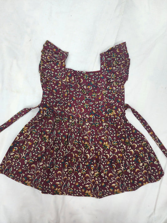 Kalamkari Maroon Frock