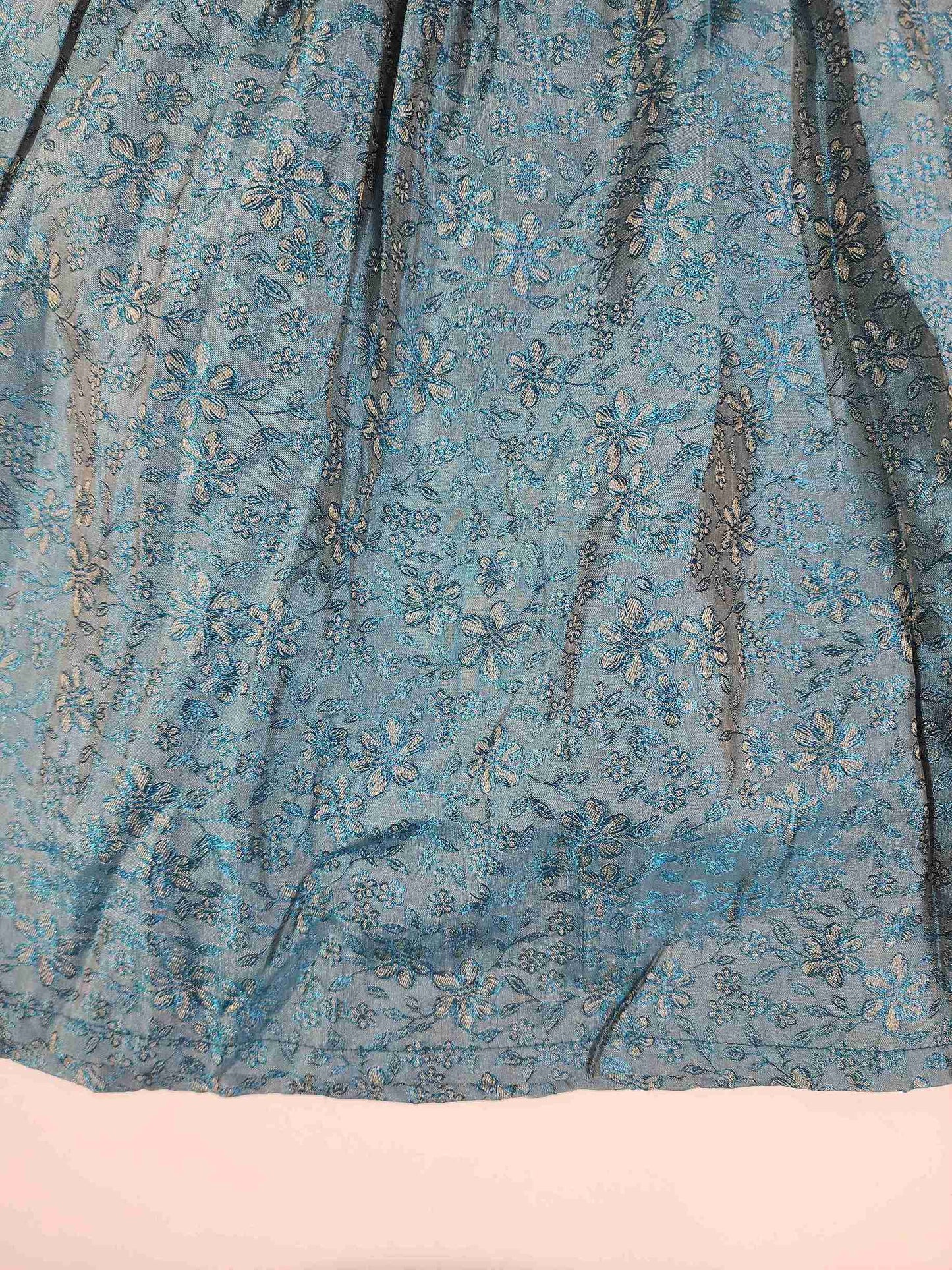 Blue fancy Munga Silk Kids Frock