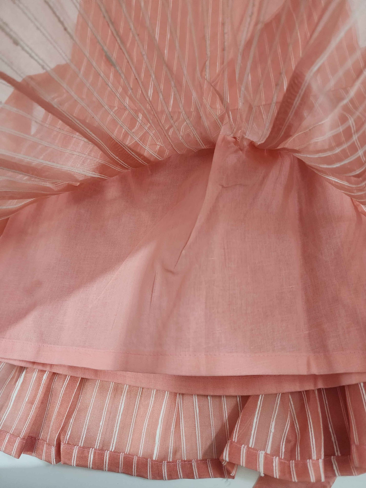 Peach Organza Kids Frock1