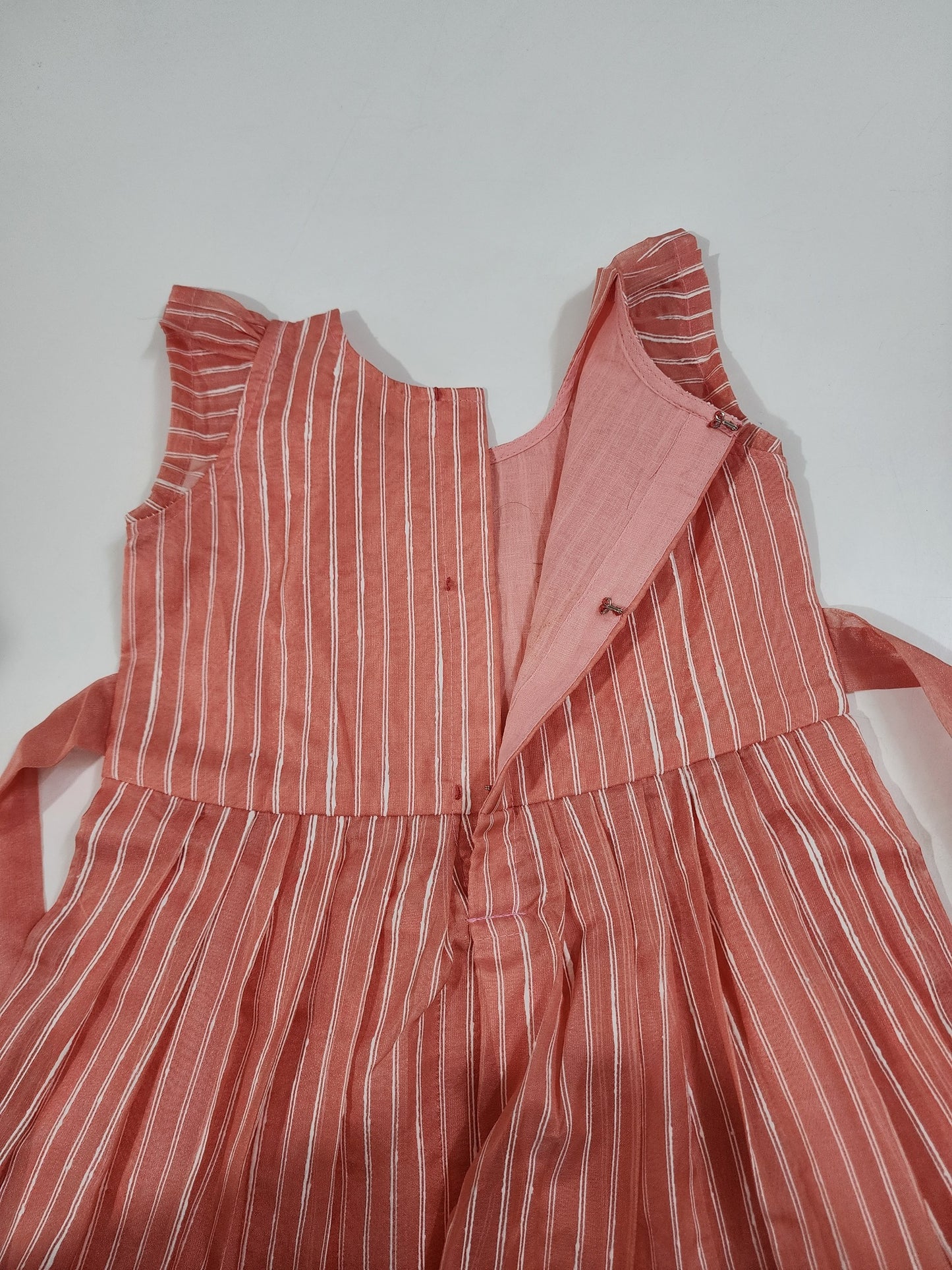 Peach Organza Kids Frock1