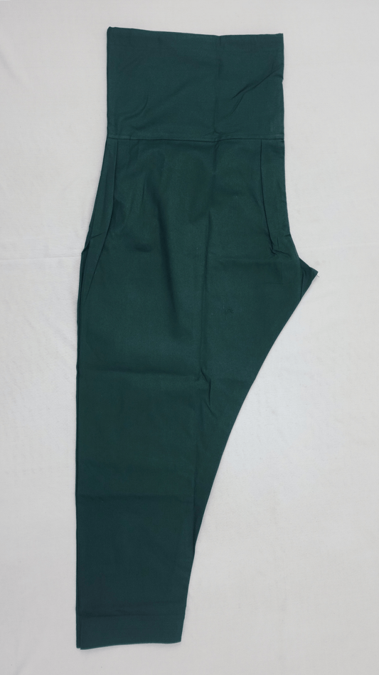 Semi Patiala Salwar in Bottle Green Color