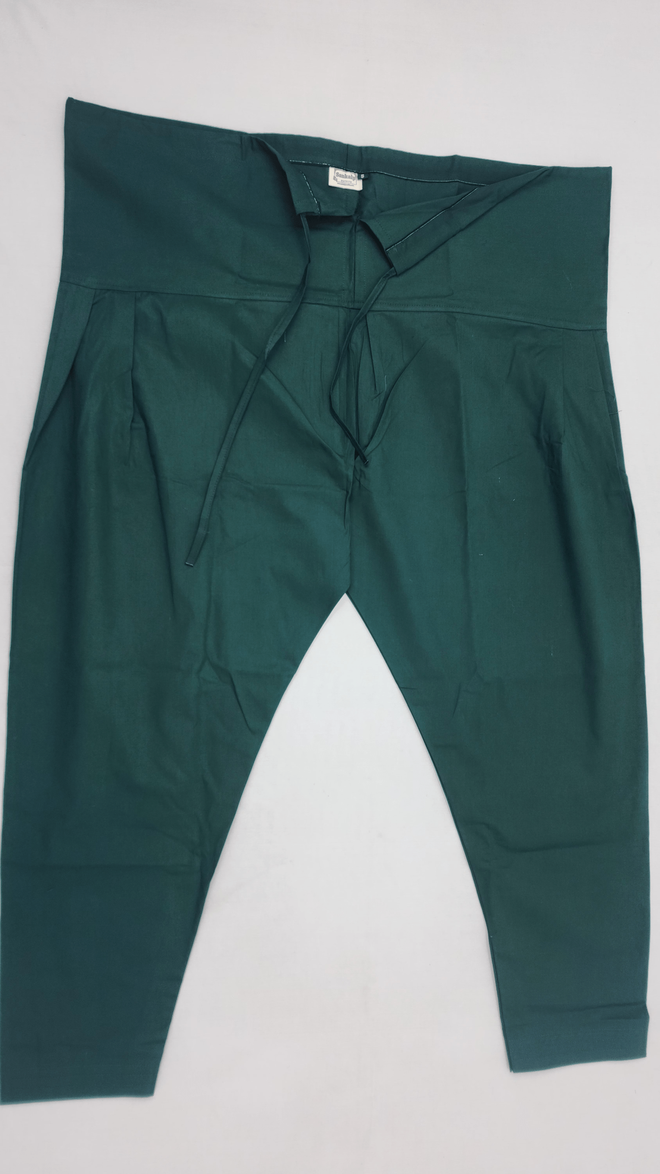 Semi-Patiala Salwar in Bottle Green Color