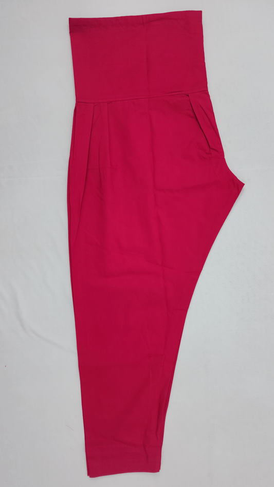 Semi Patiala Salwar in Dark Pink