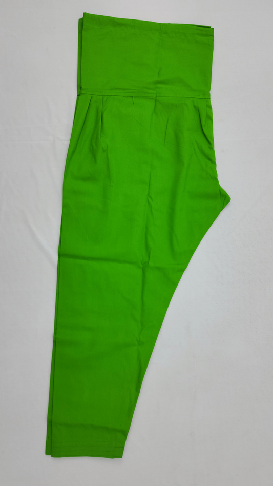 Semi Patiala Salwar in Parrot Green