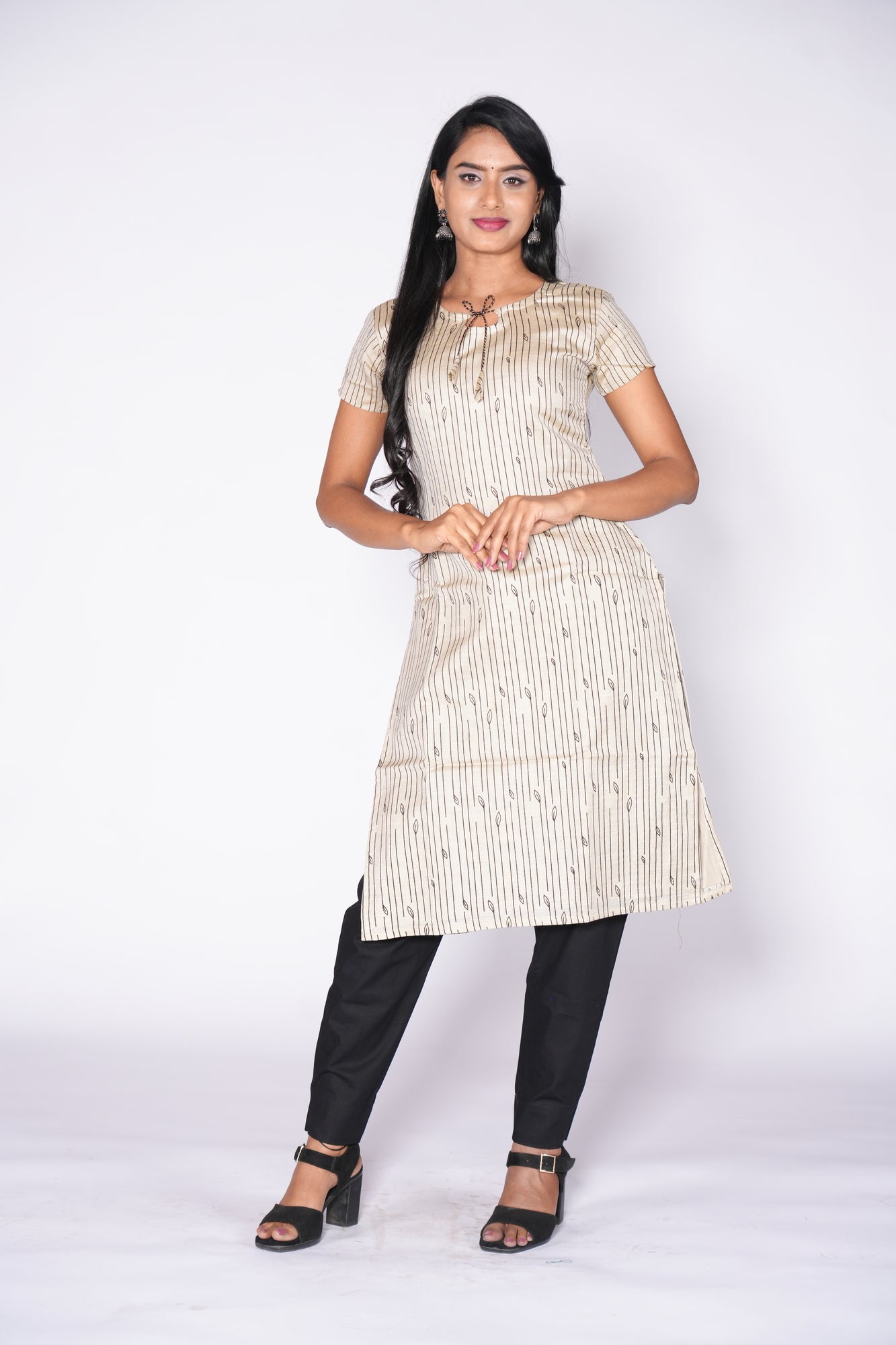 Oat Kurti black print