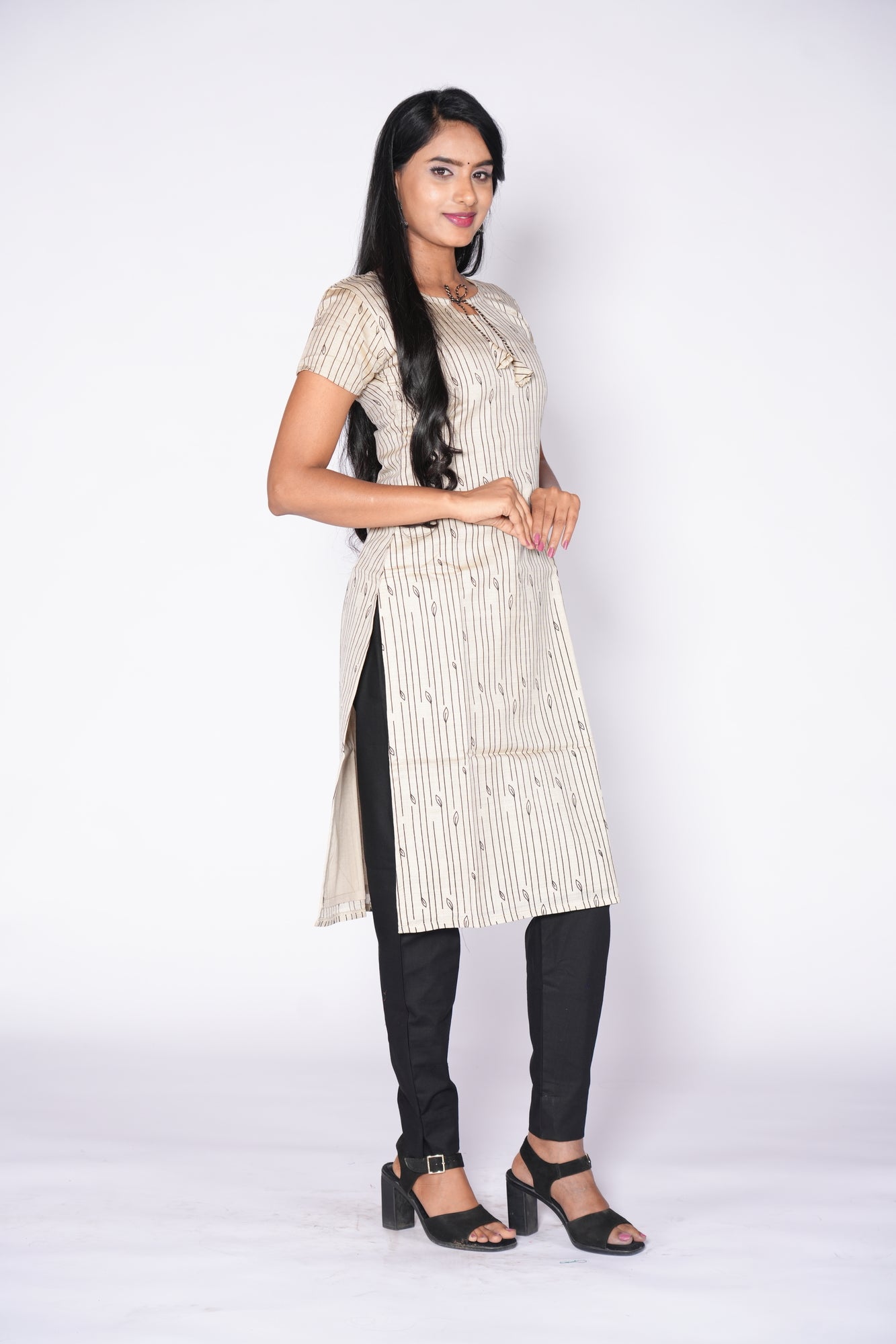 Oat Kurti black print