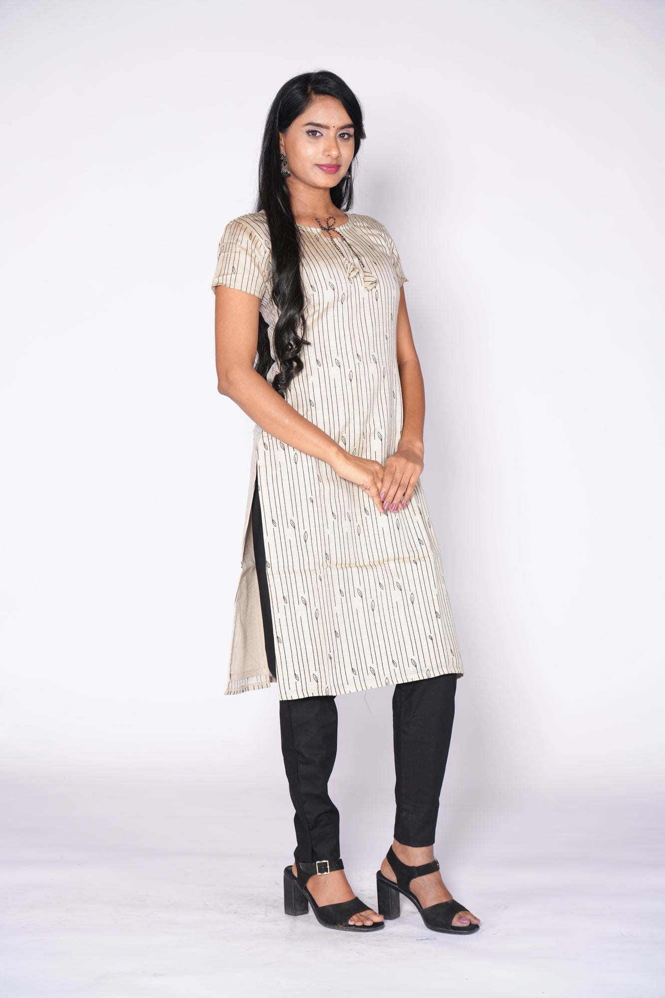 Oat Kurti black print