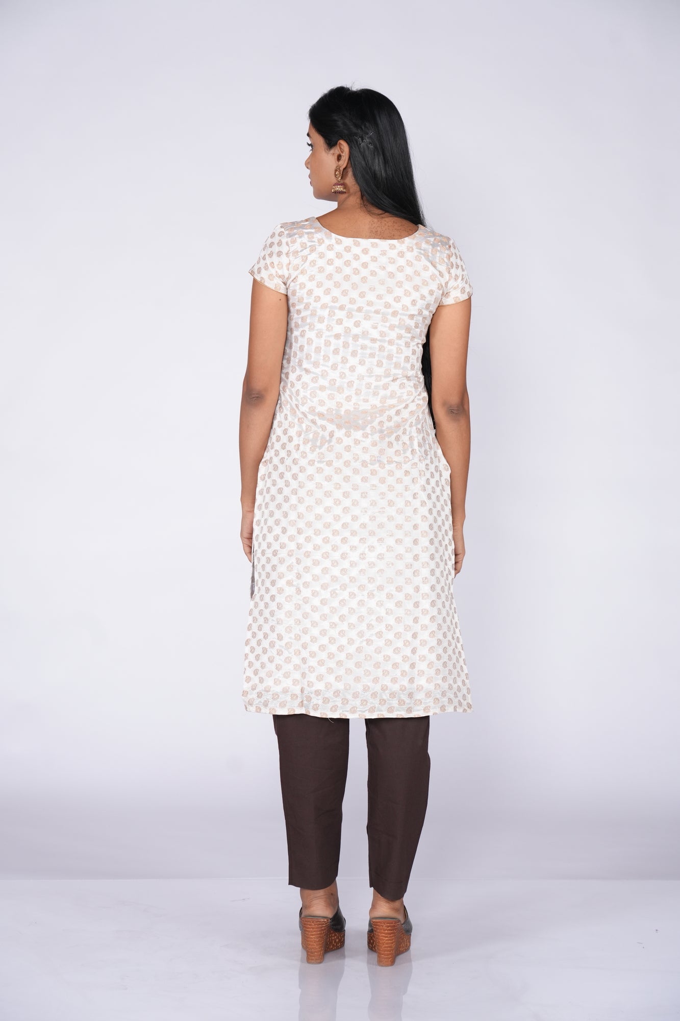 White Banaras Partywear Top