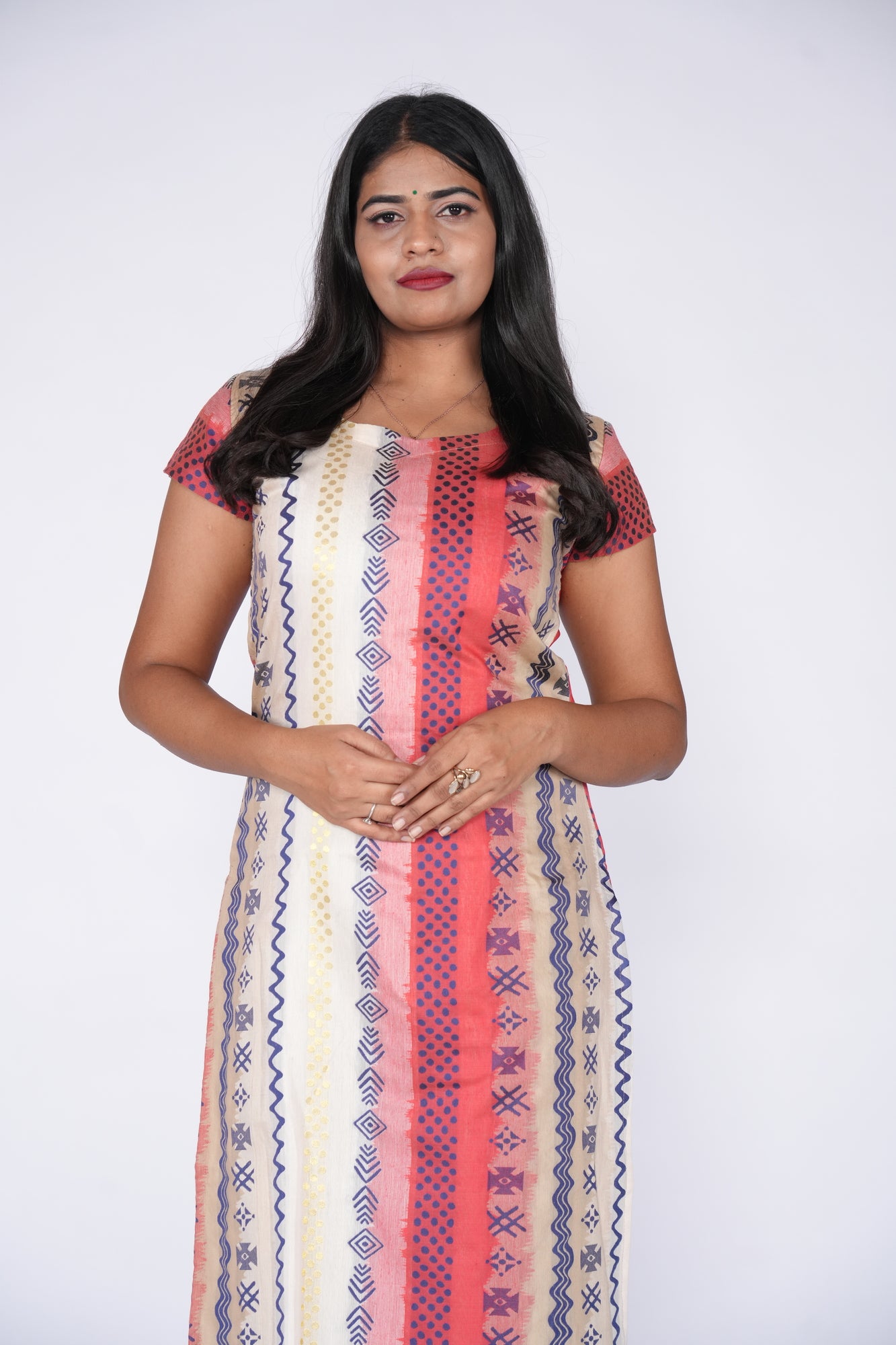 Multi Line Patterned Kurti