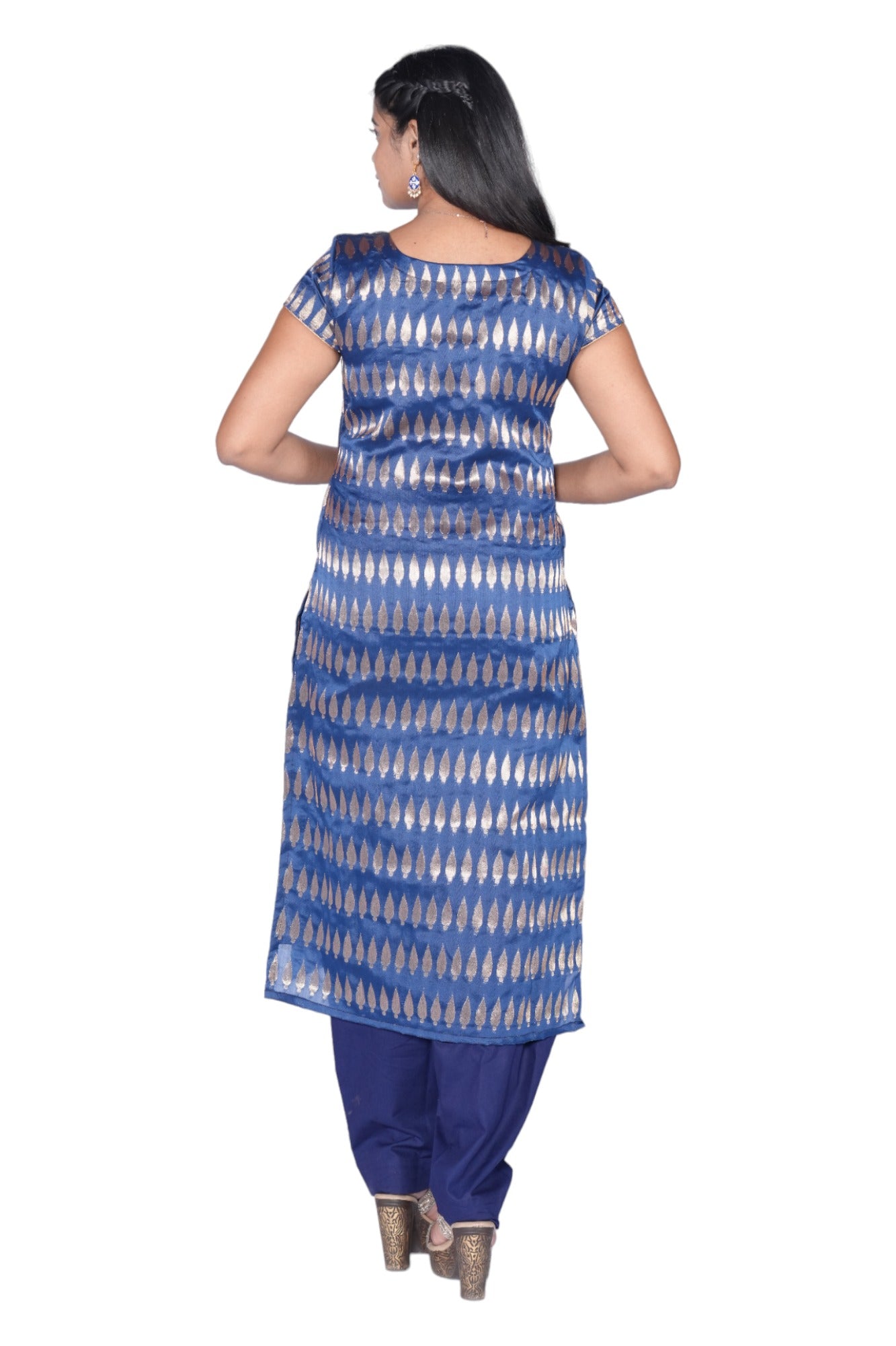 Navyblue Banaras Top