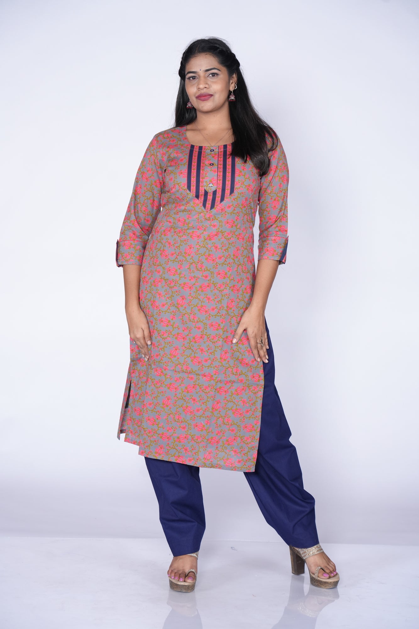 Grey Peach Premium Cotton Top