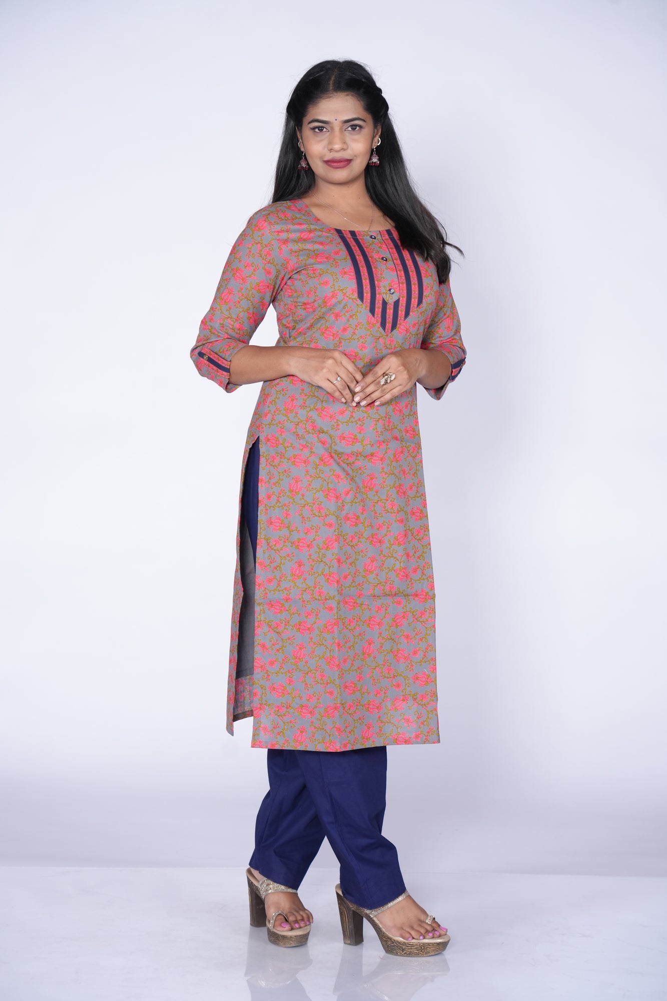Grey Peach Premium Cotton Top
