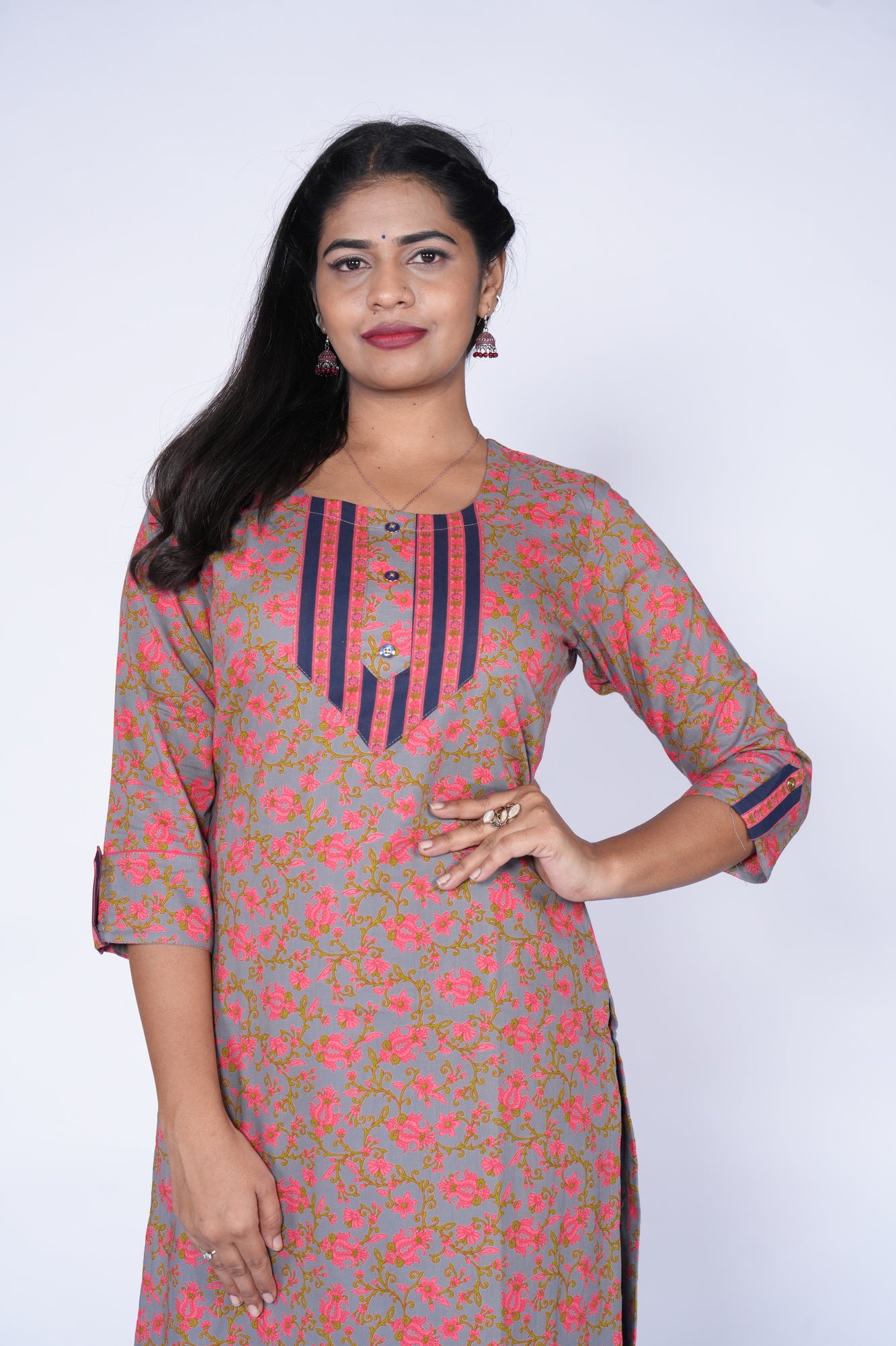 Grey Peach Premium Cotton Top