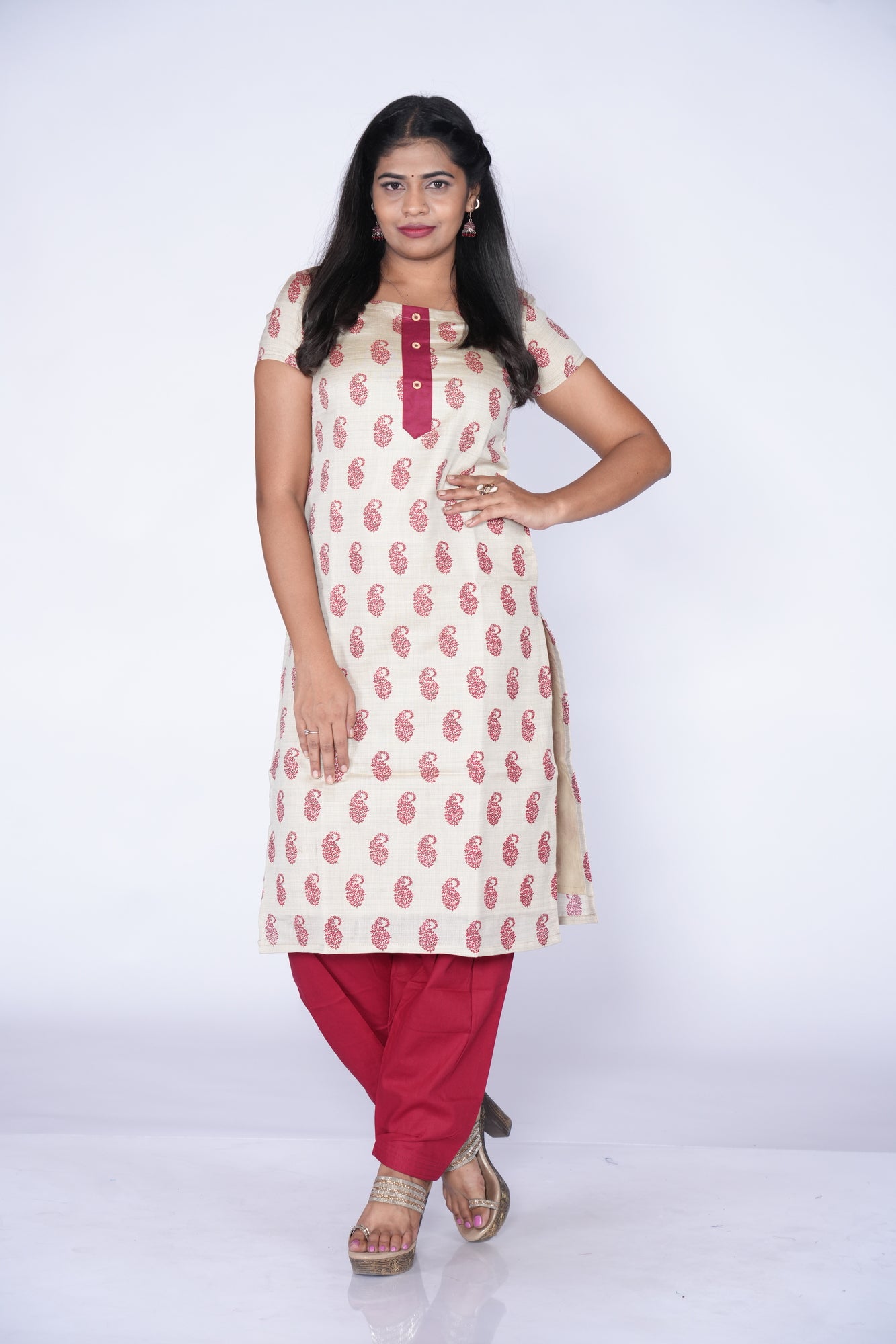 Oat Mango Printed Kurti
