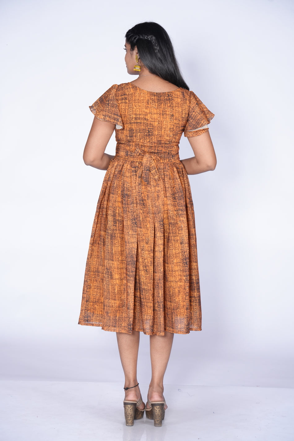 Yellow georgette Frock
