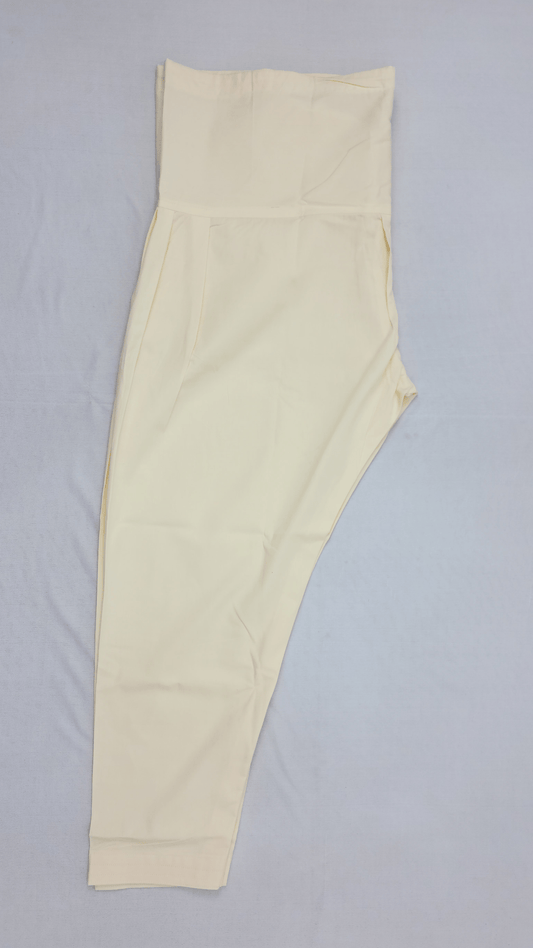 Semi Patiala Salwar in Half White Color