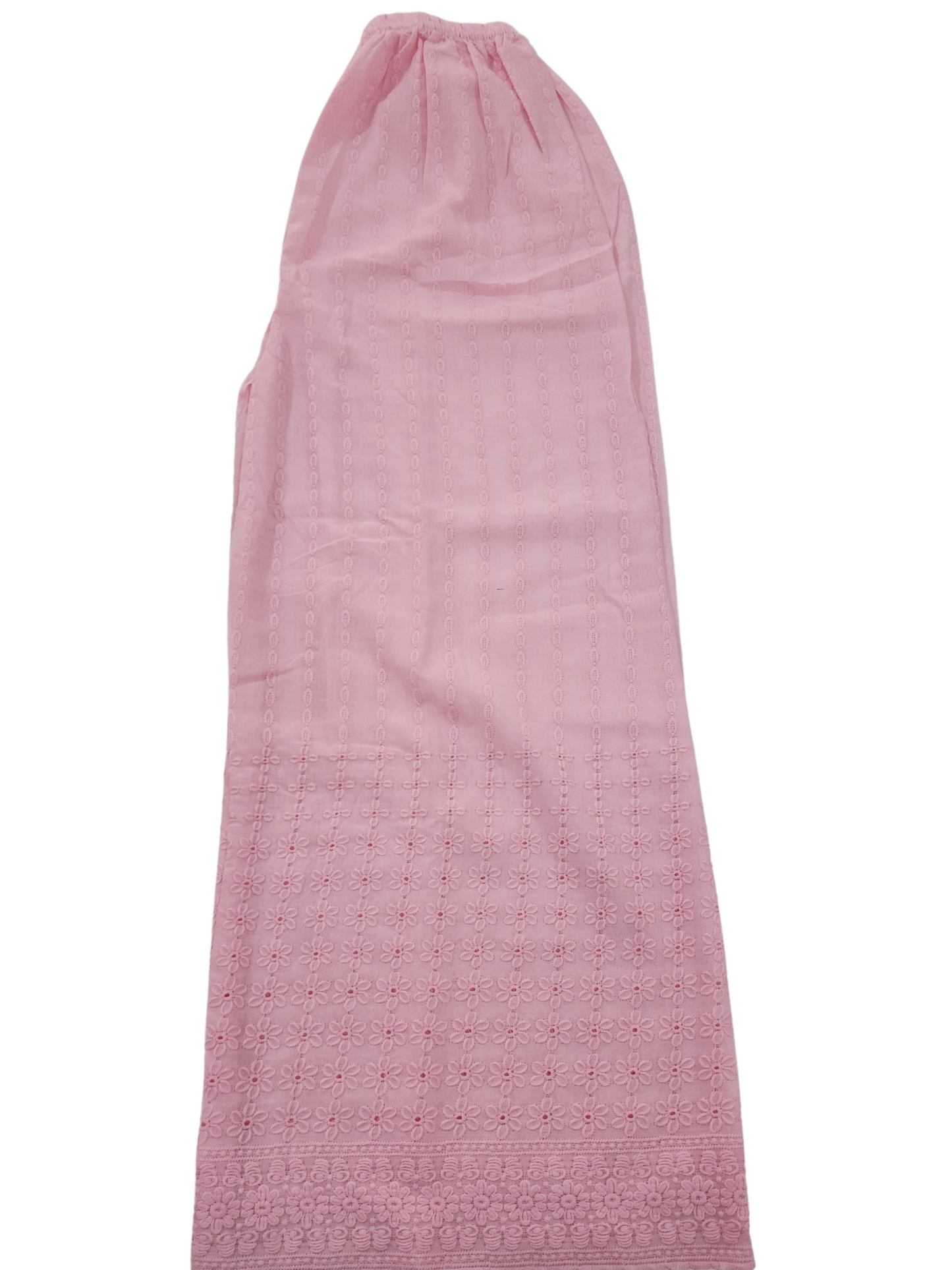 Chikankari Dress Material Cotton Pastel Pink