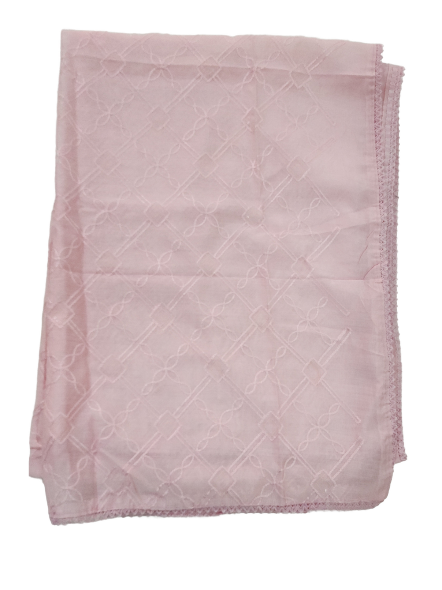 Chikankari Dress Material Cotton Pastel Pink