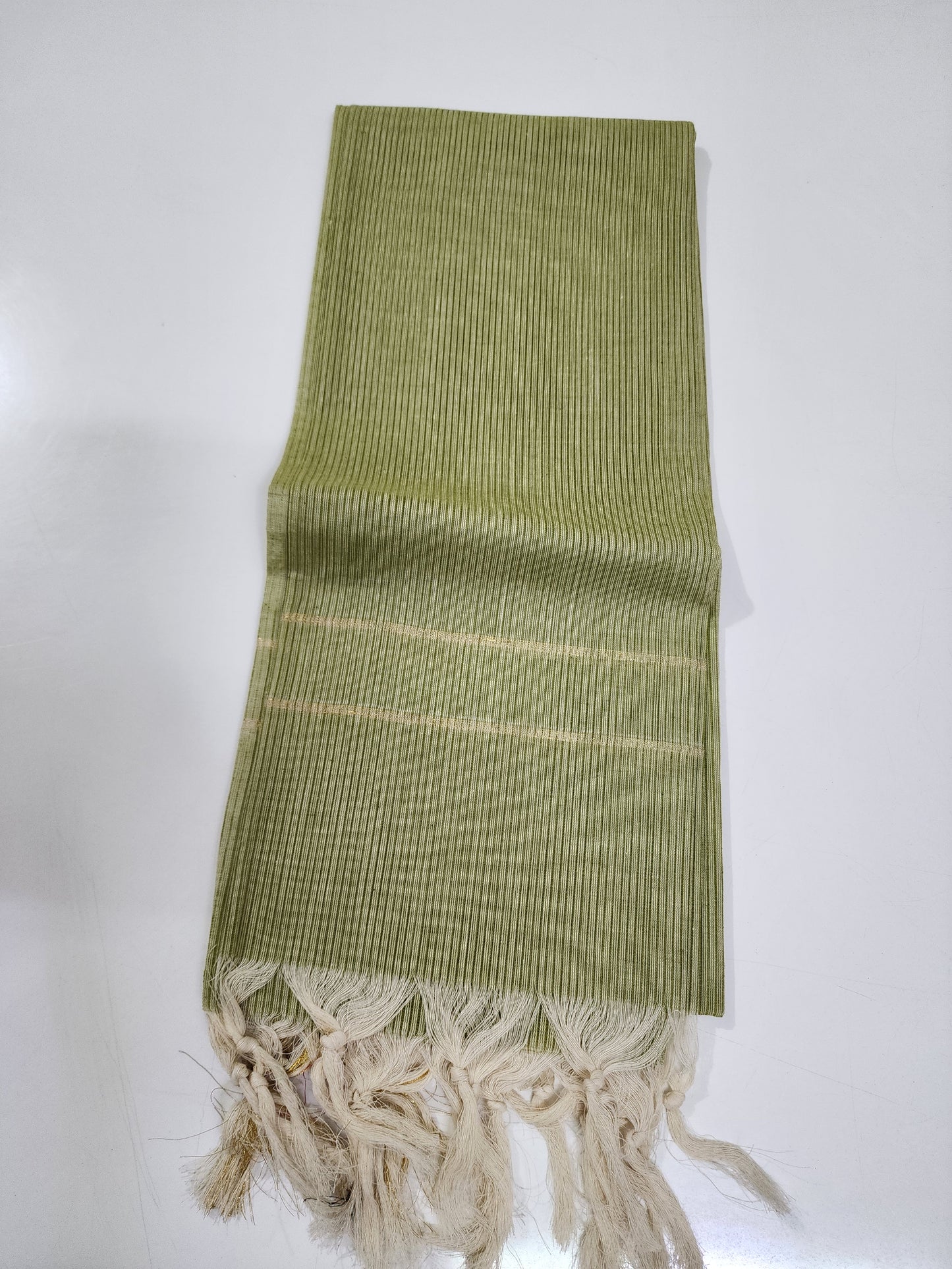 Handloom Cotton pista Green Dupatta