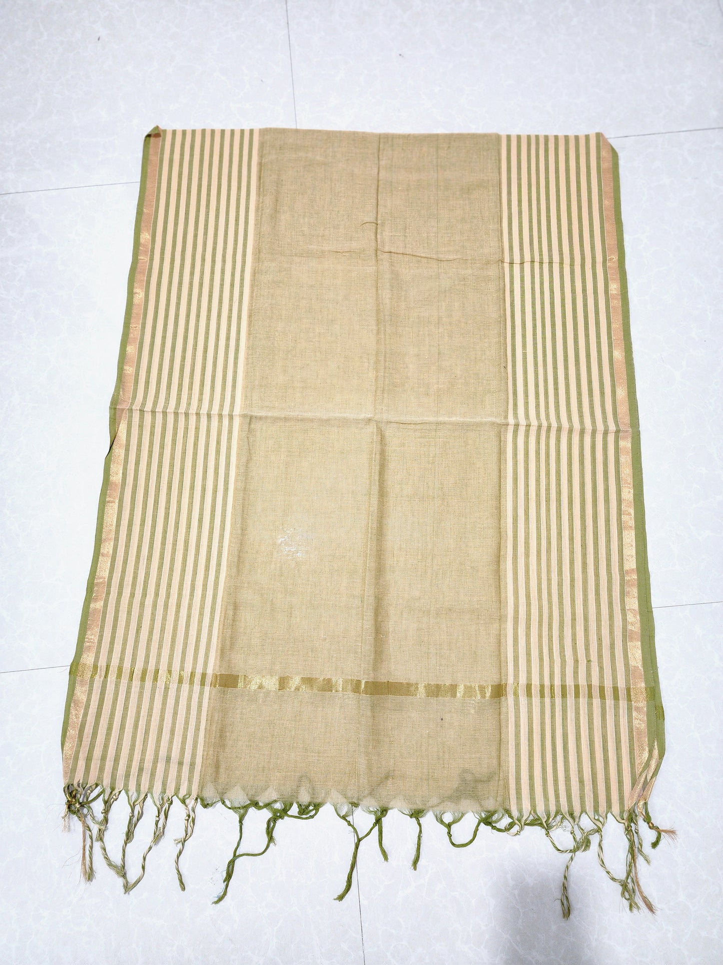 Handloom Cotton Beige Dupatta